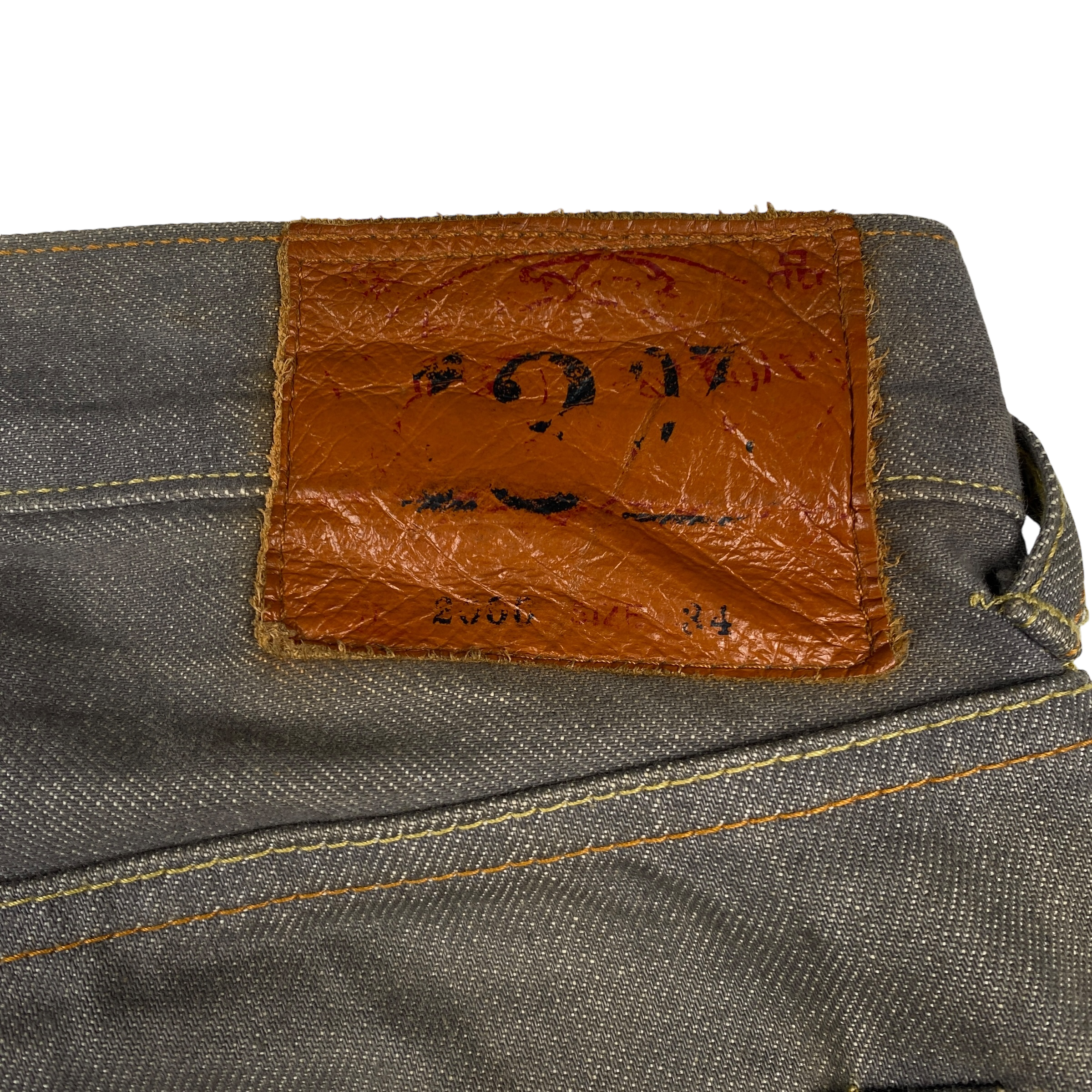 Evisu Diacock Brown Seagull Jeans Shorts