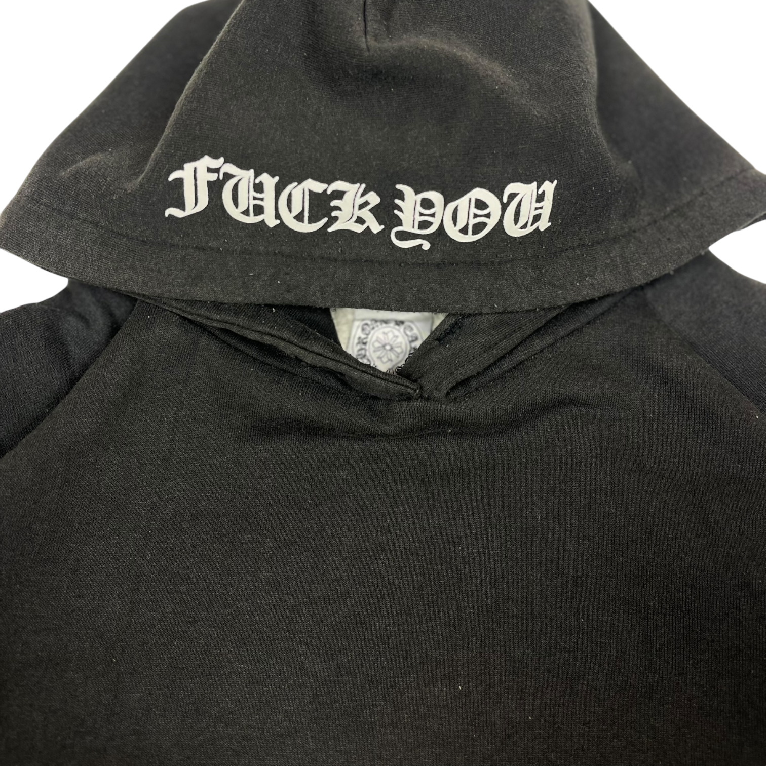 Chrome Hearts Black Grey Fuck You Thermal Hoodie