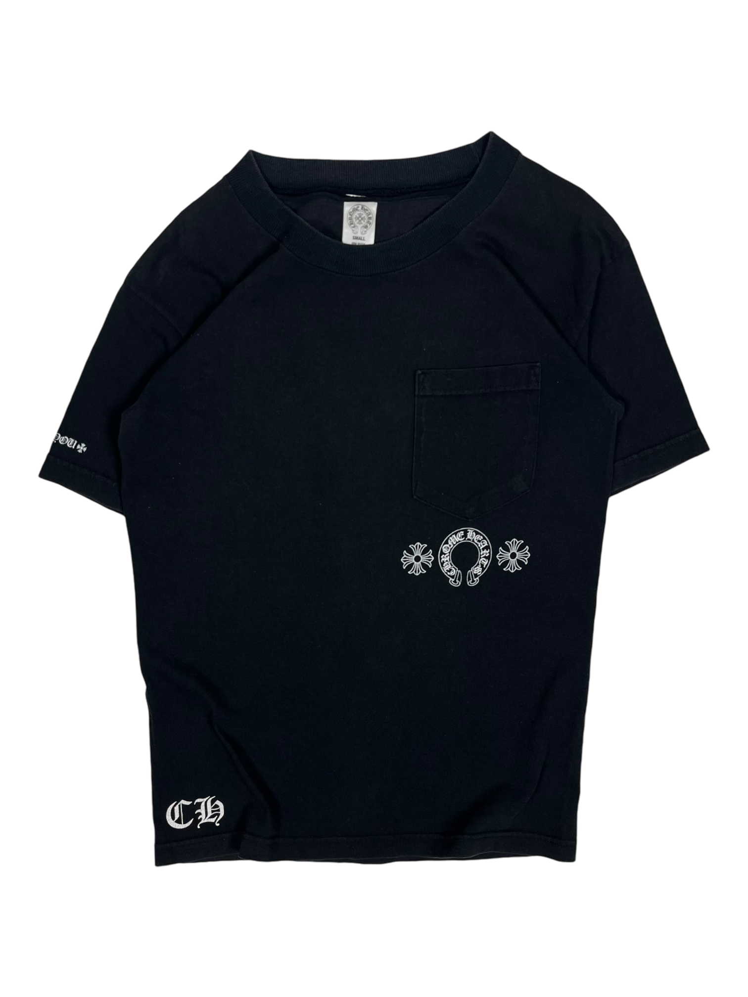 Chrome Hearts Black Cross Horseshoe Logo Tee