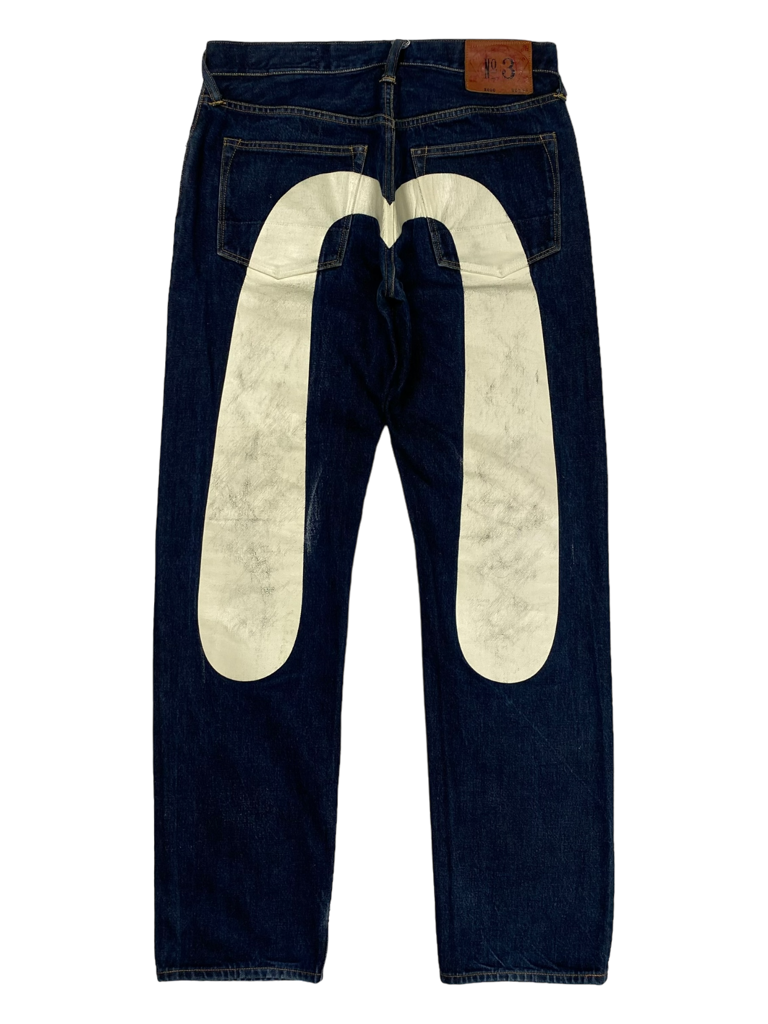 Evisu Diacock Navy White Jeans