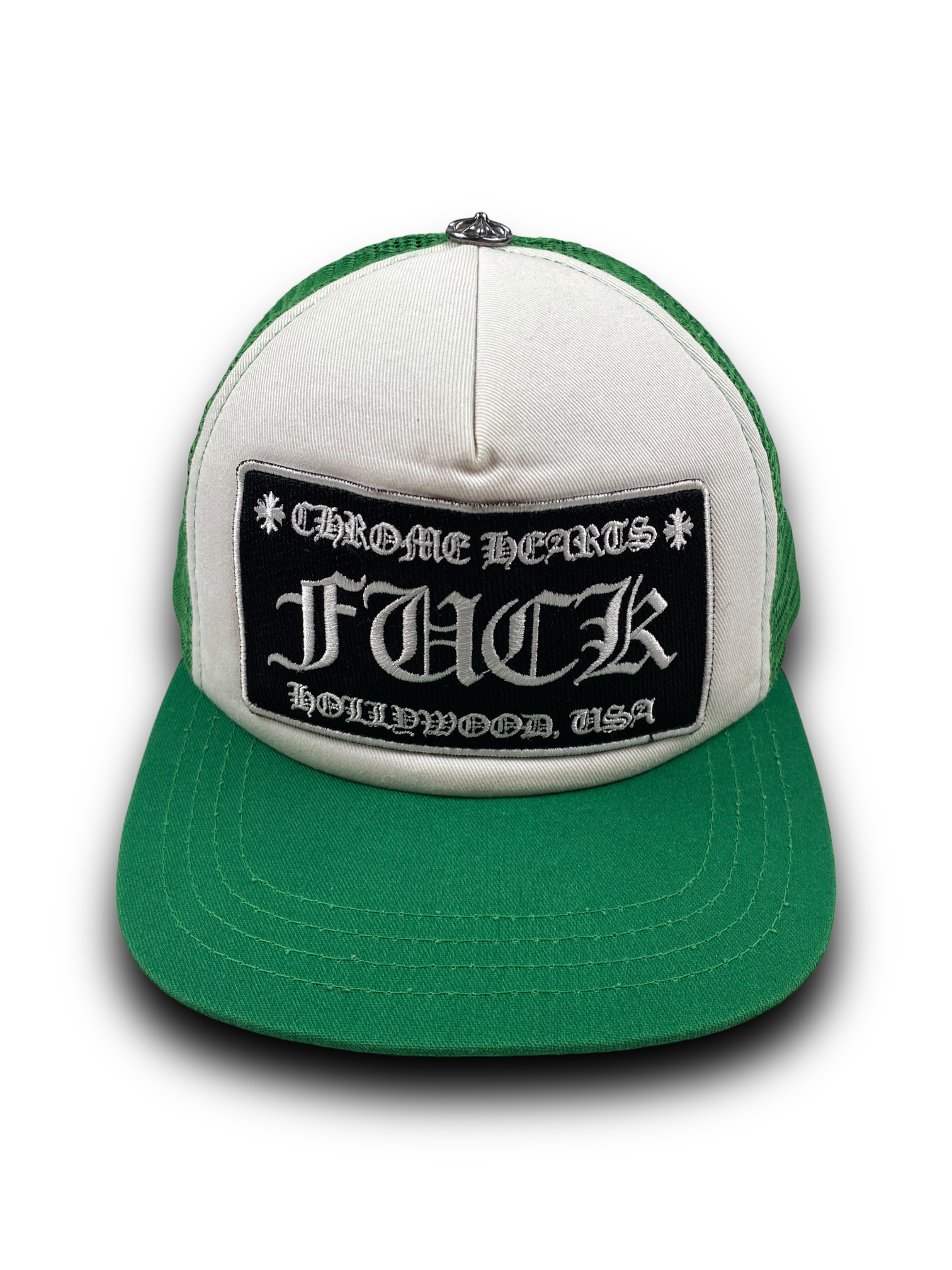 Chrome Hearts Green Fuck Trucker Cap