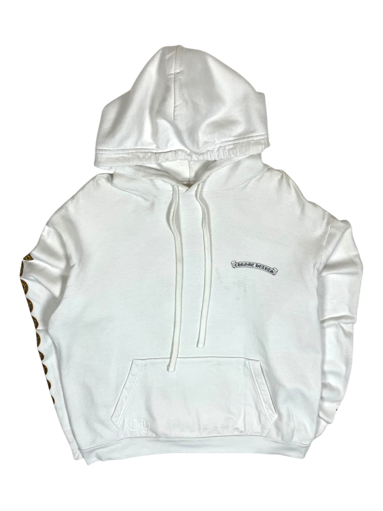 Chrome Hearts White Gold Cross Logo Hoodie