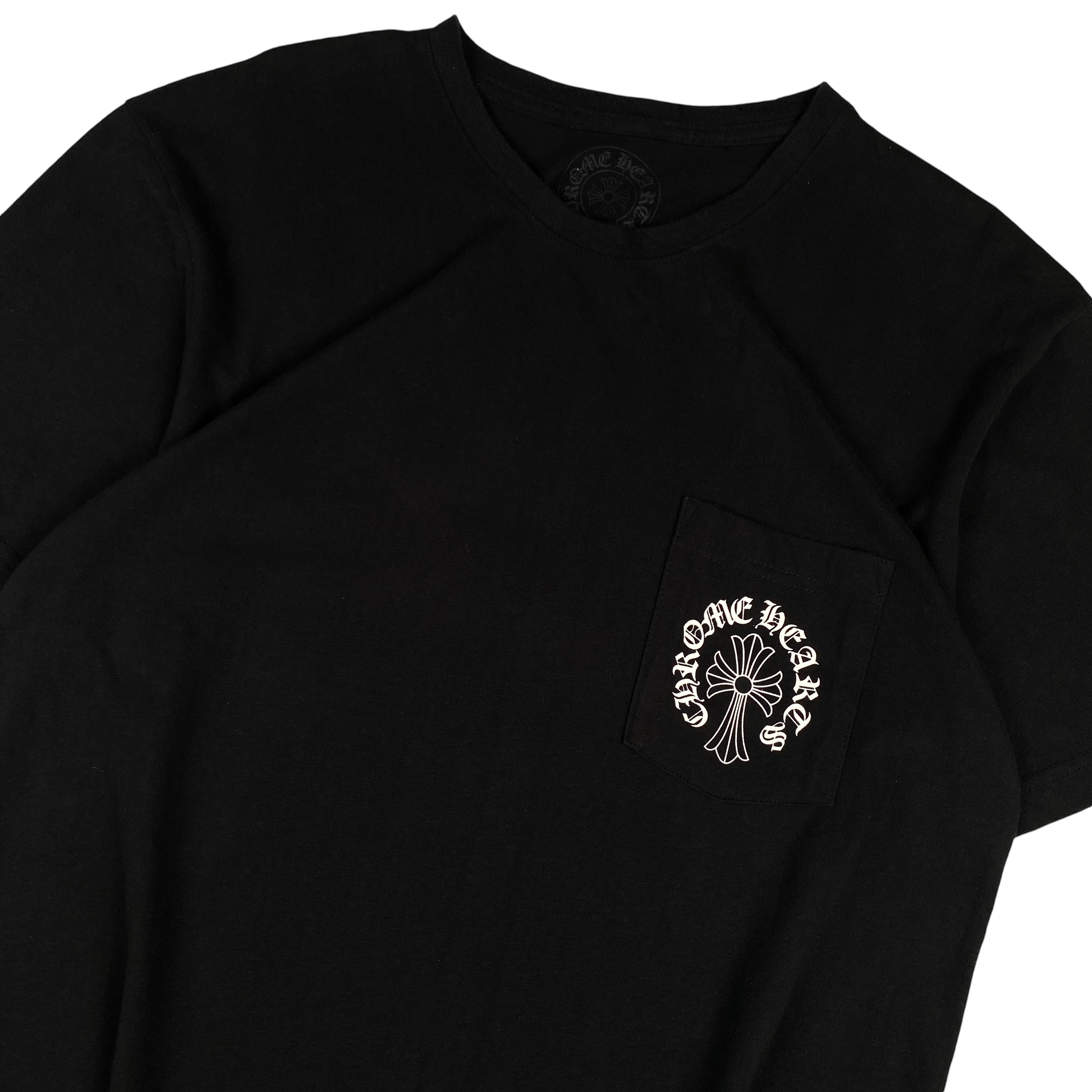 Chrome Hearts Black Cross Horseshoe Logo Tee