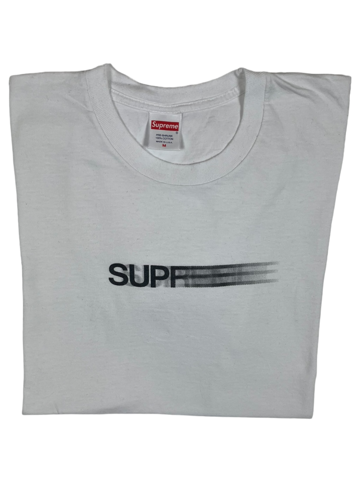 Supreme White Motion Logo Tee