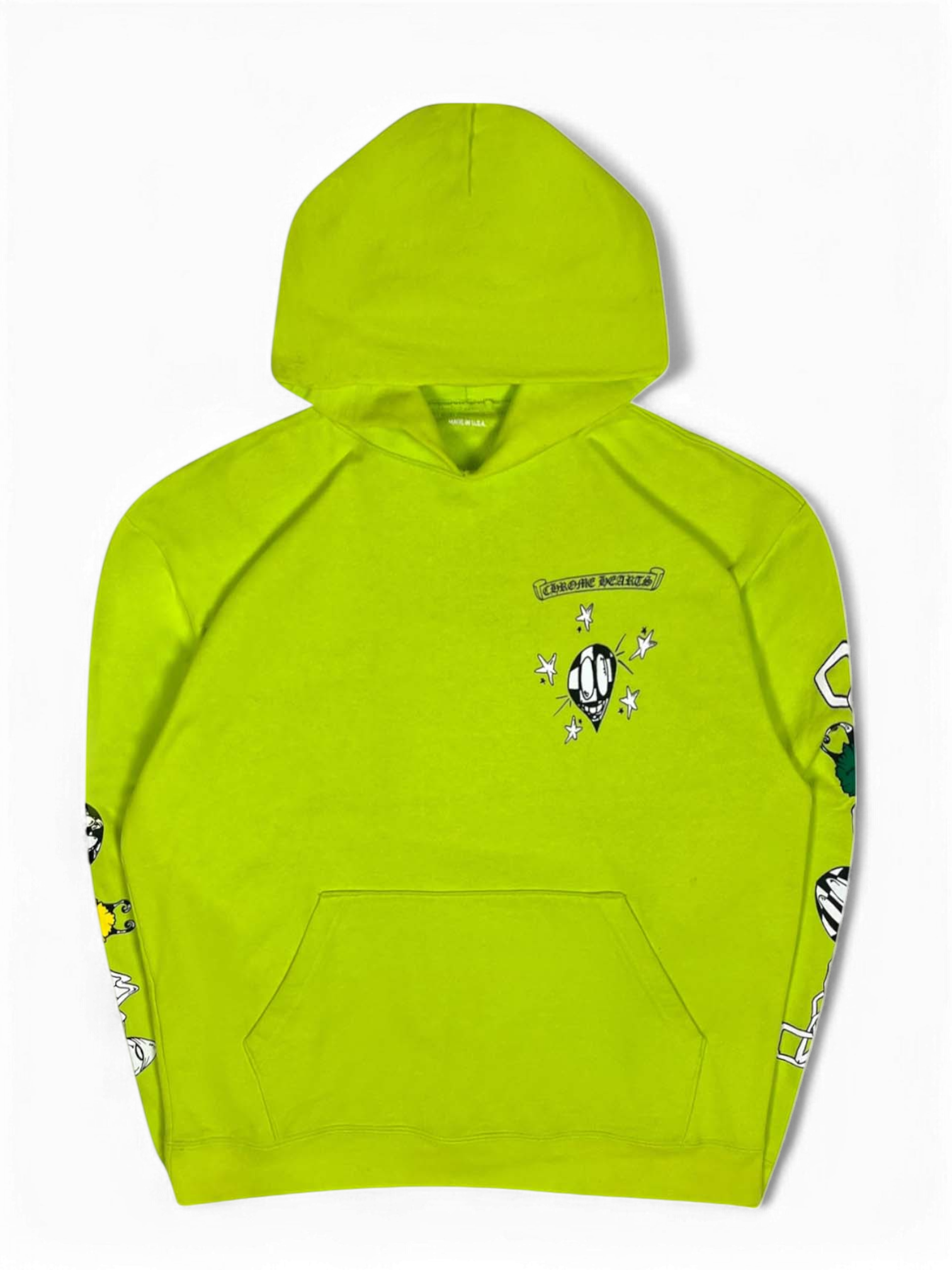 Chrome Hearts Matty Boy Lime Green Link Hoodie