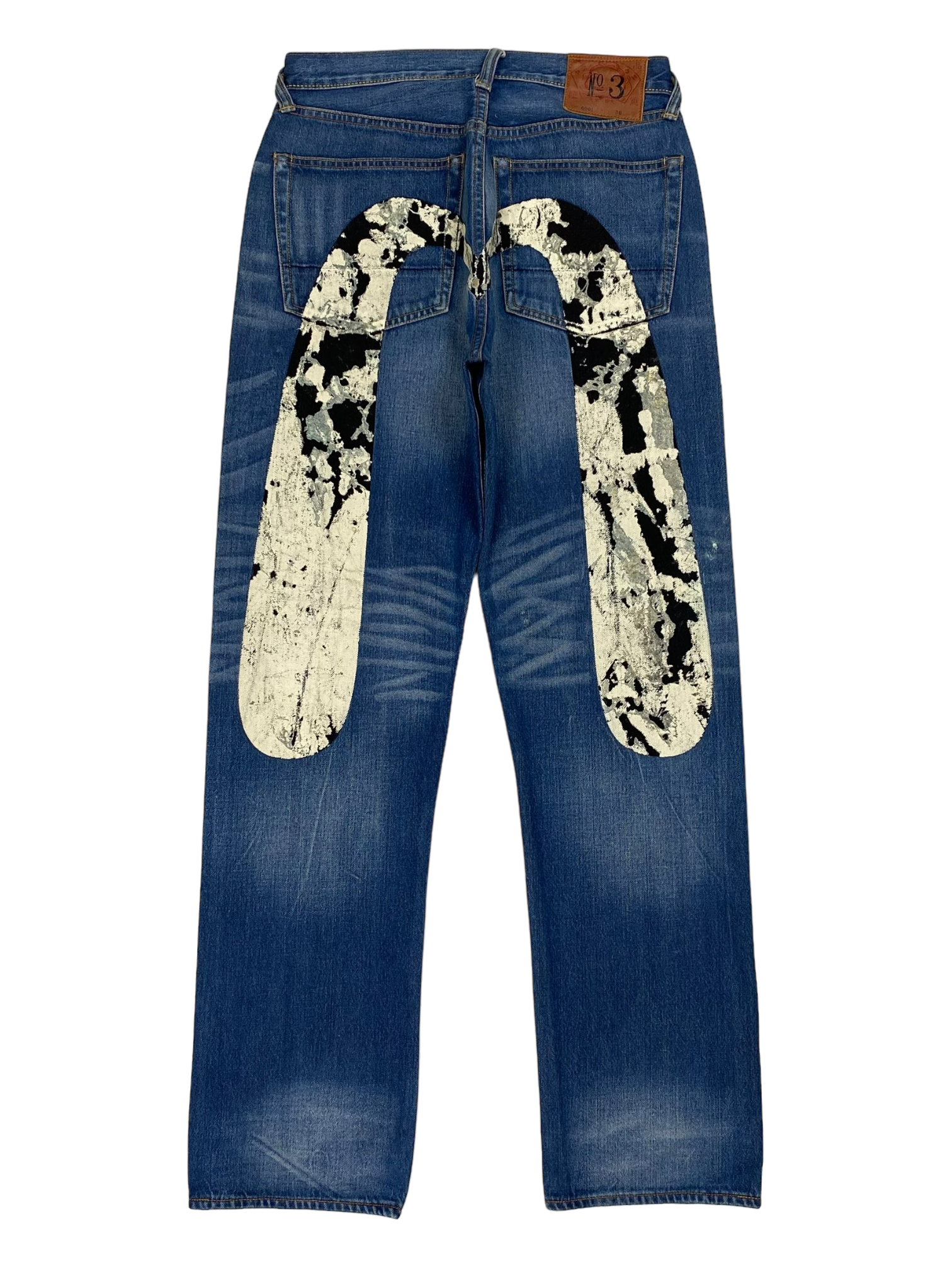 Evisu Diacock White Logo Blue Jeans