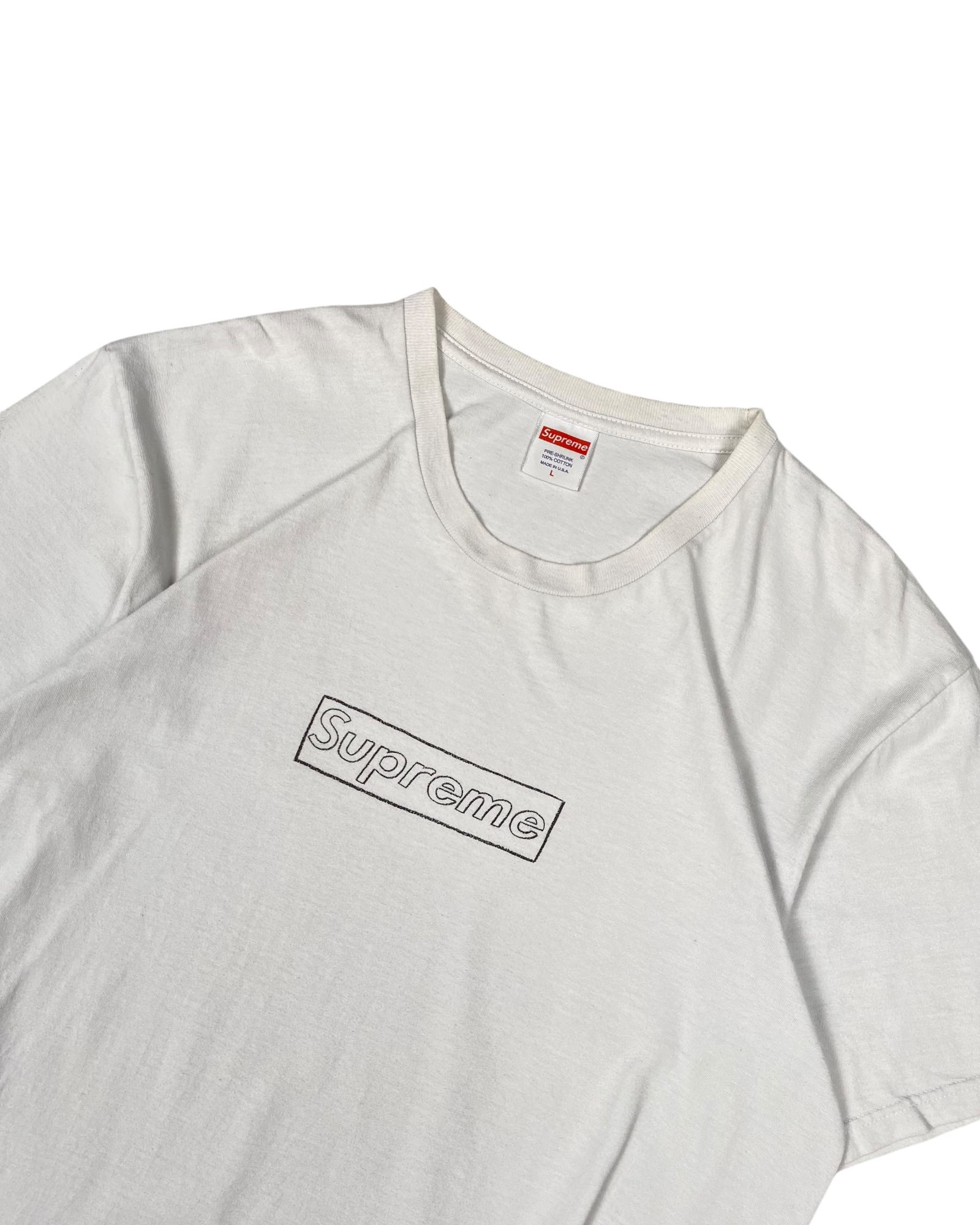 2002 Supreme KAWS White Box Logo Tee