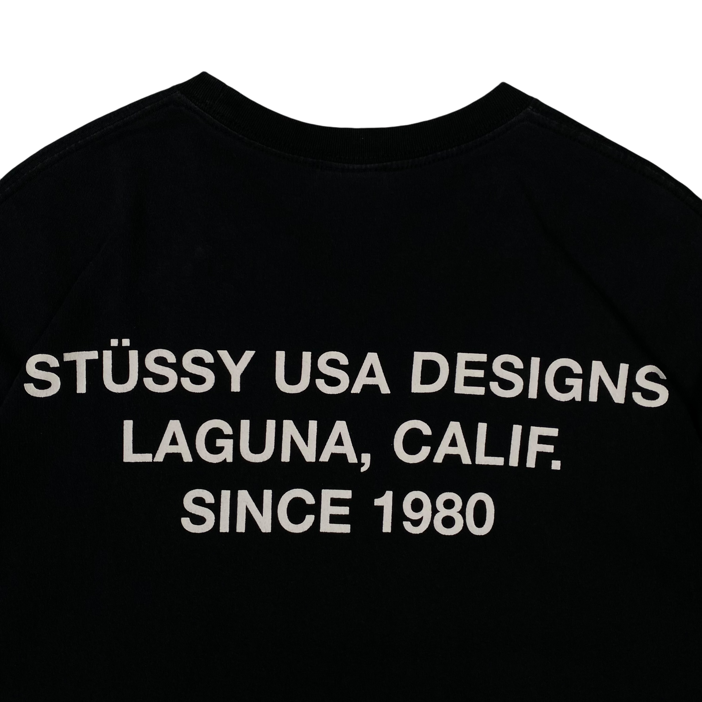 Stussy Black Green Logo Tee