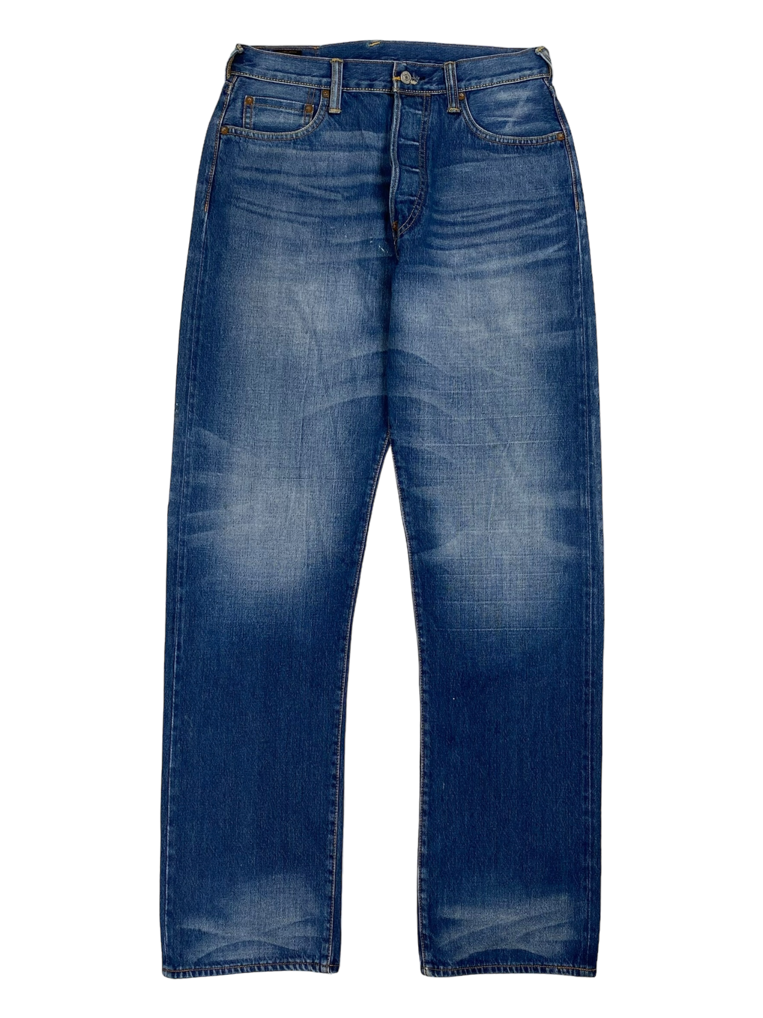 Evisu Diacock White Logo Blue Jeans