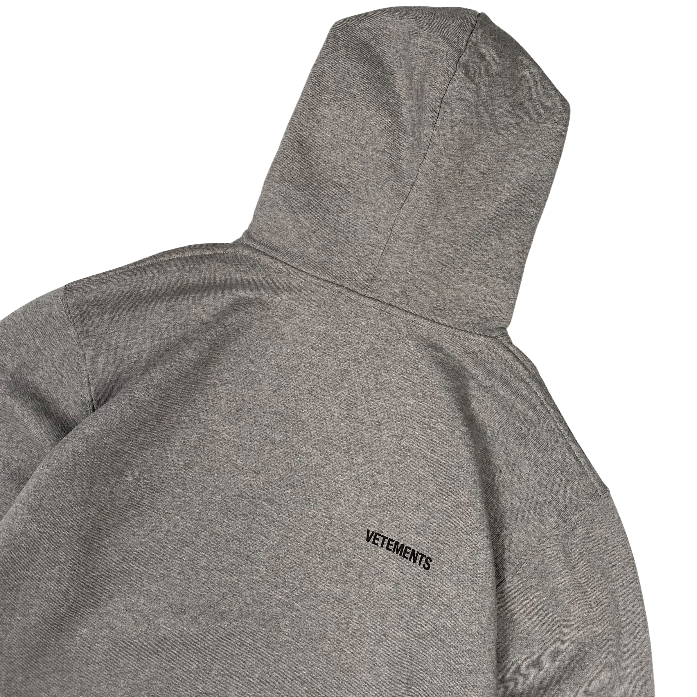 Vetements Grey Logo Hoodie