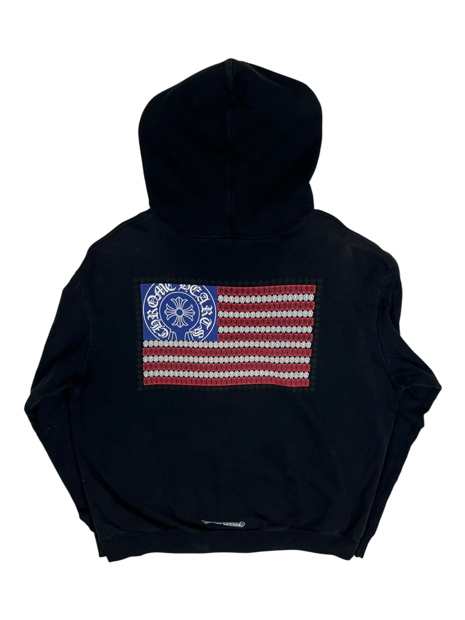 Chrome Hearts USA American Flag Black Hoodie