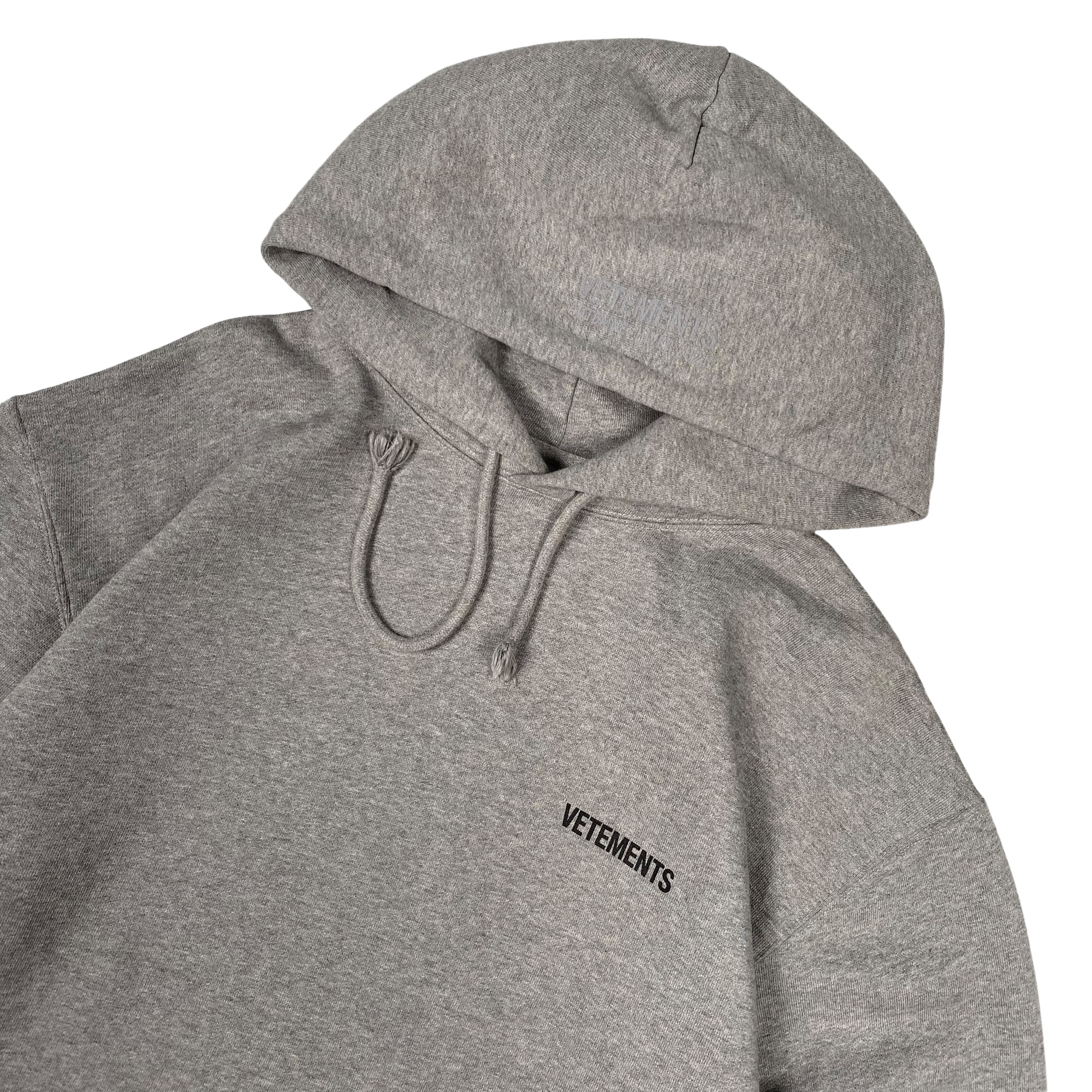 Vetements Grey Logo Hoodie