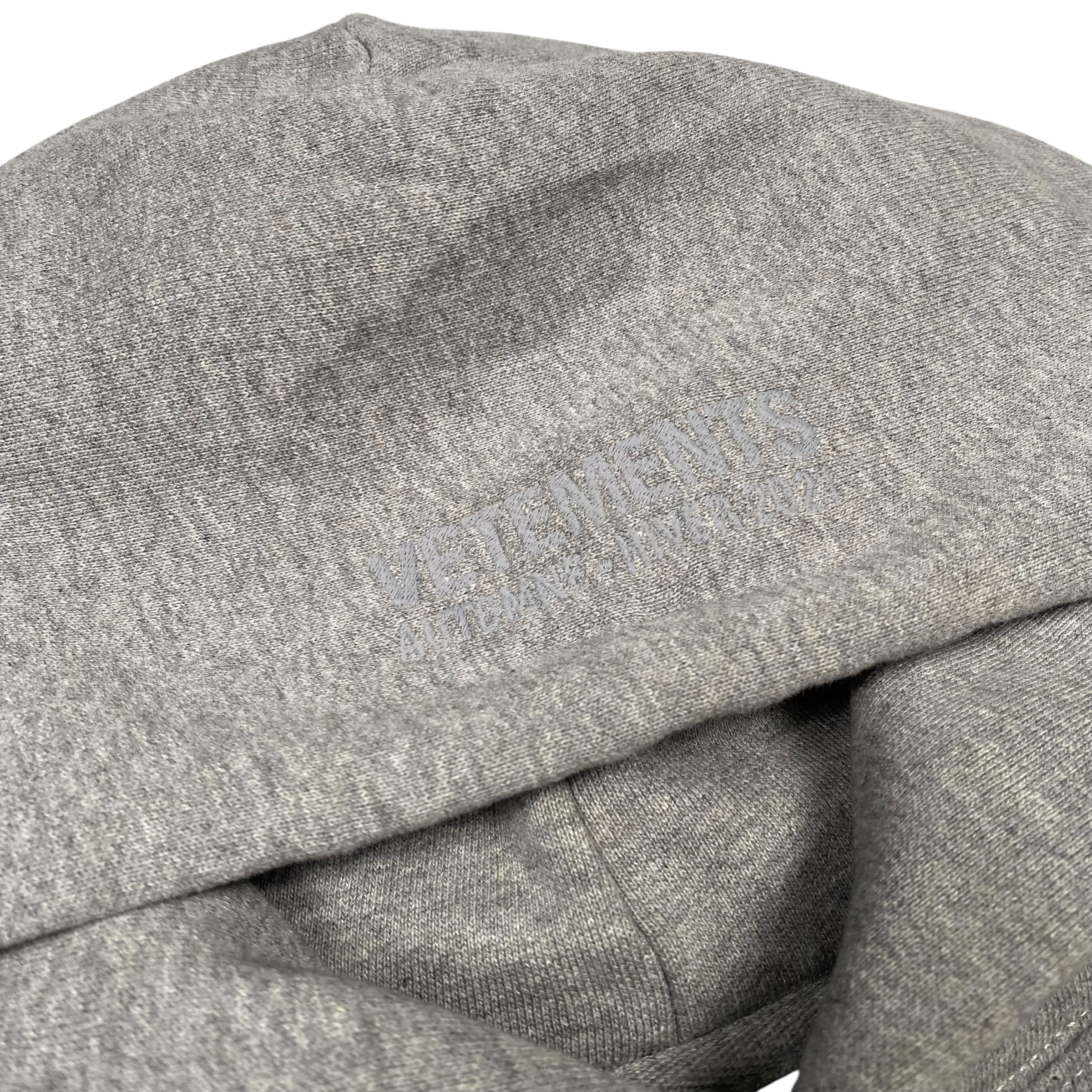 Vetements Grey Logo Hoodie