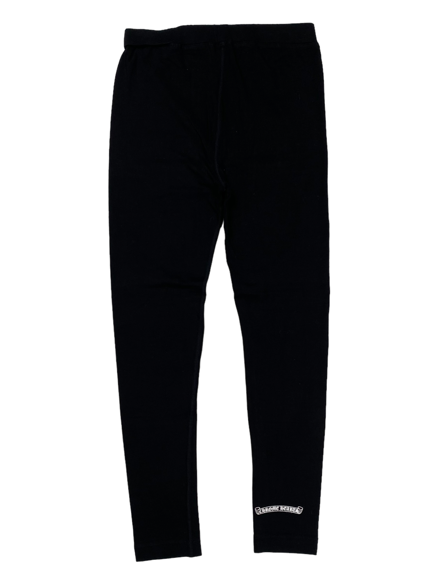 Chrome Hearts Black Spellout Logo Leggings