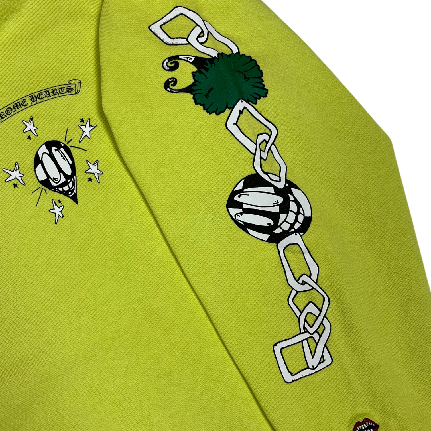 Chrome Hearts Matty Boy Lime Green Link Crewneck