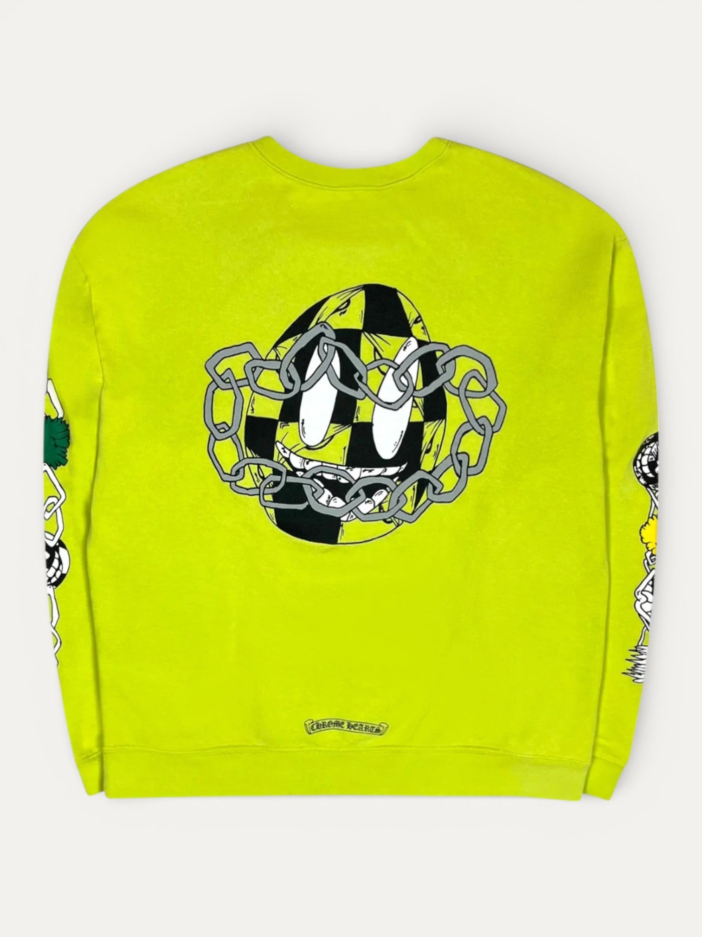 Chrome Hearts Matty Boy Lime Green Link Crewneck