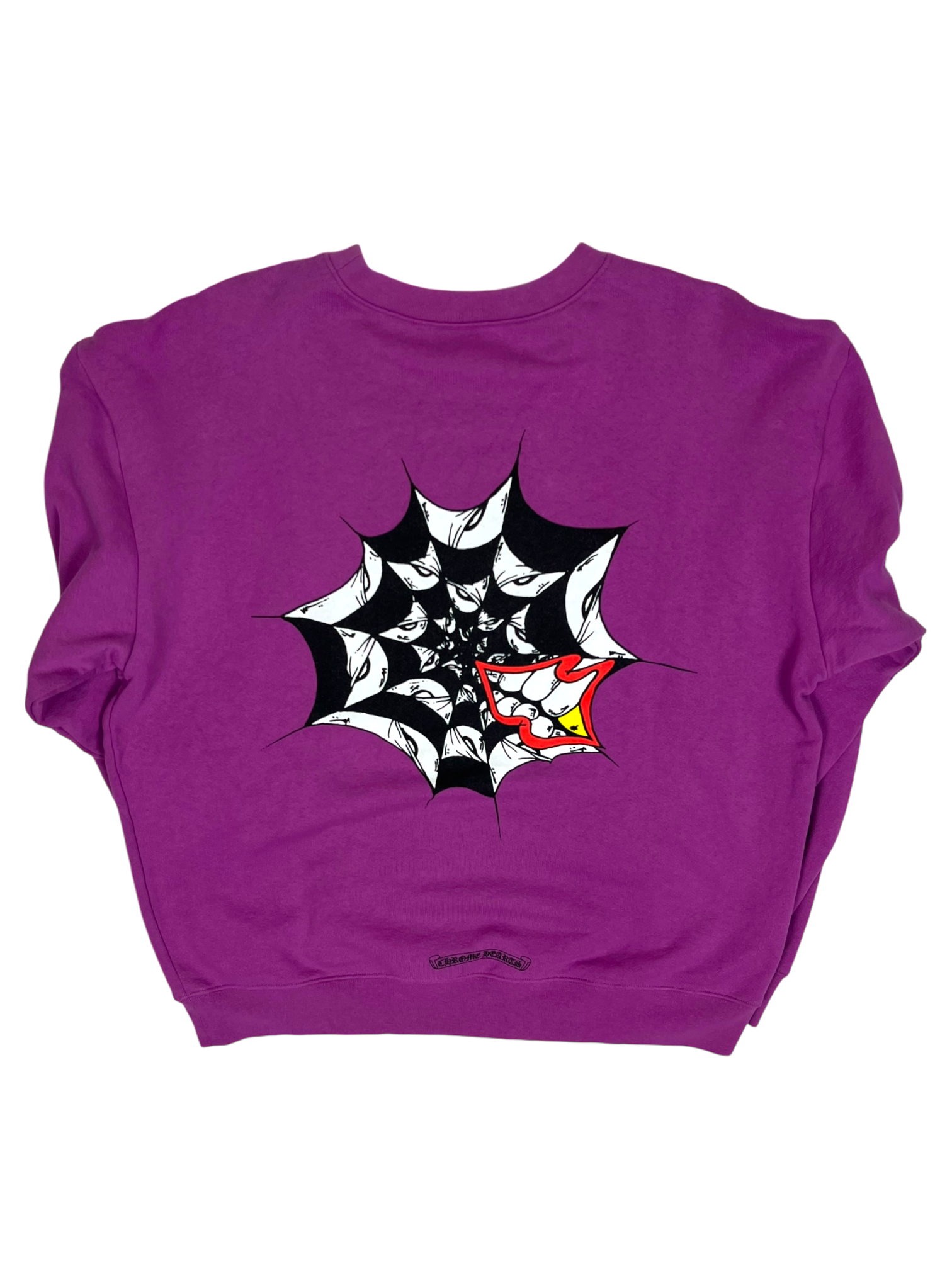 Chrome Hearts Matty Boy Purple Spider Web Crewneck