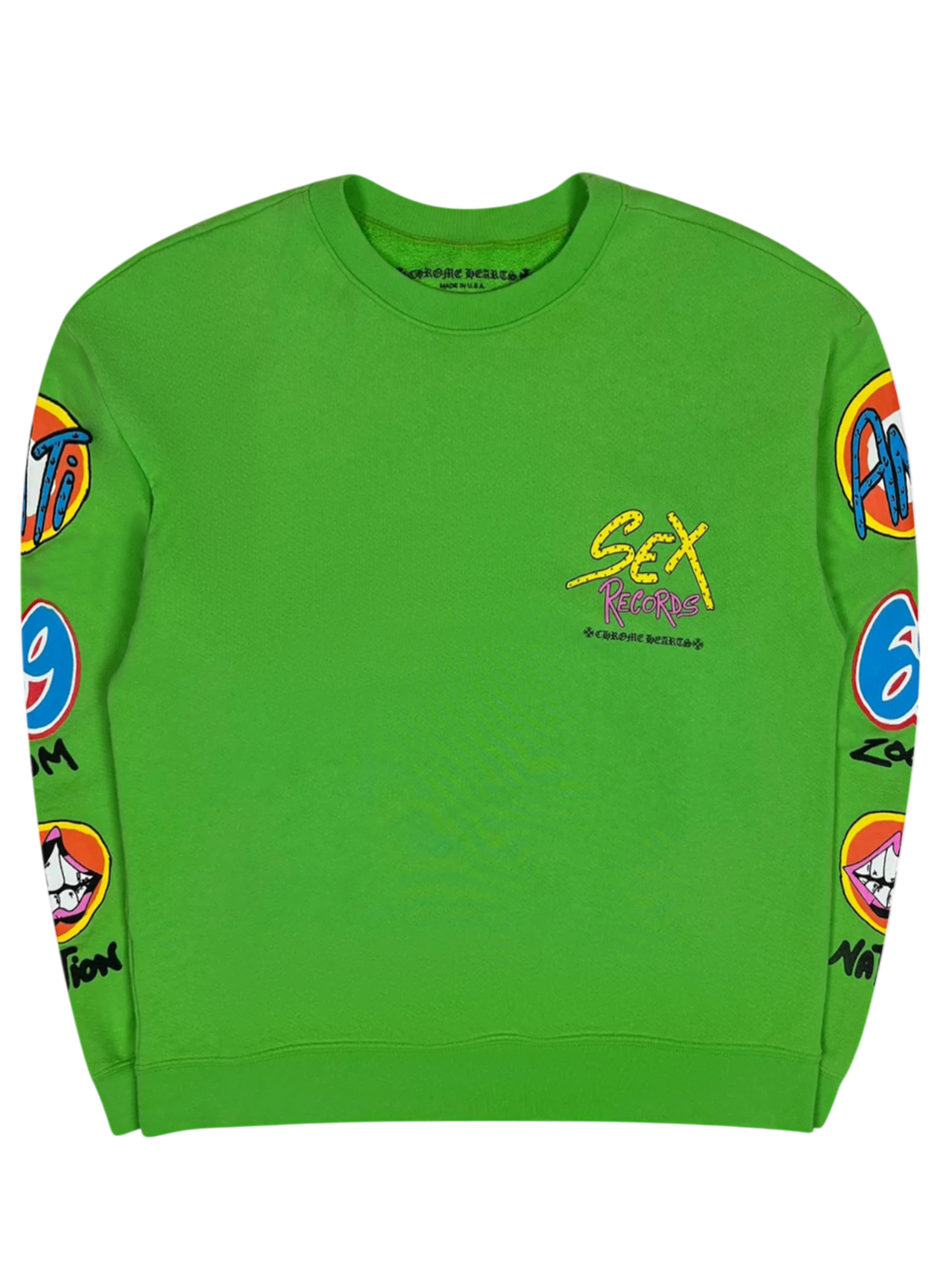 パーカー・フーディ Chrome Hearts Matty Boy Sex Records CREWNECK Citrus Chrome Hearts Matty Boy Sex Records Citrus Crewneck
