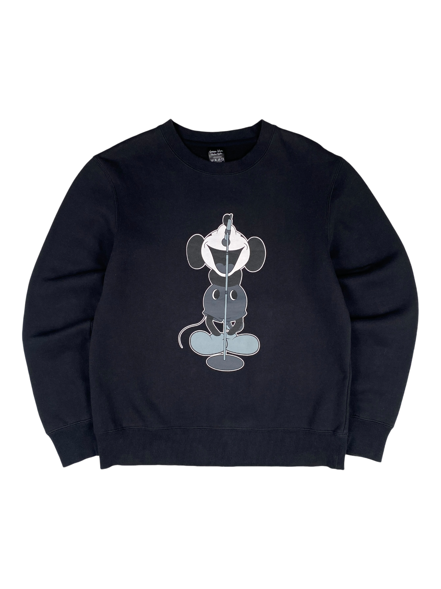 Number (N)ine Liam Gallagher Mickey Mouse Black Crewneck