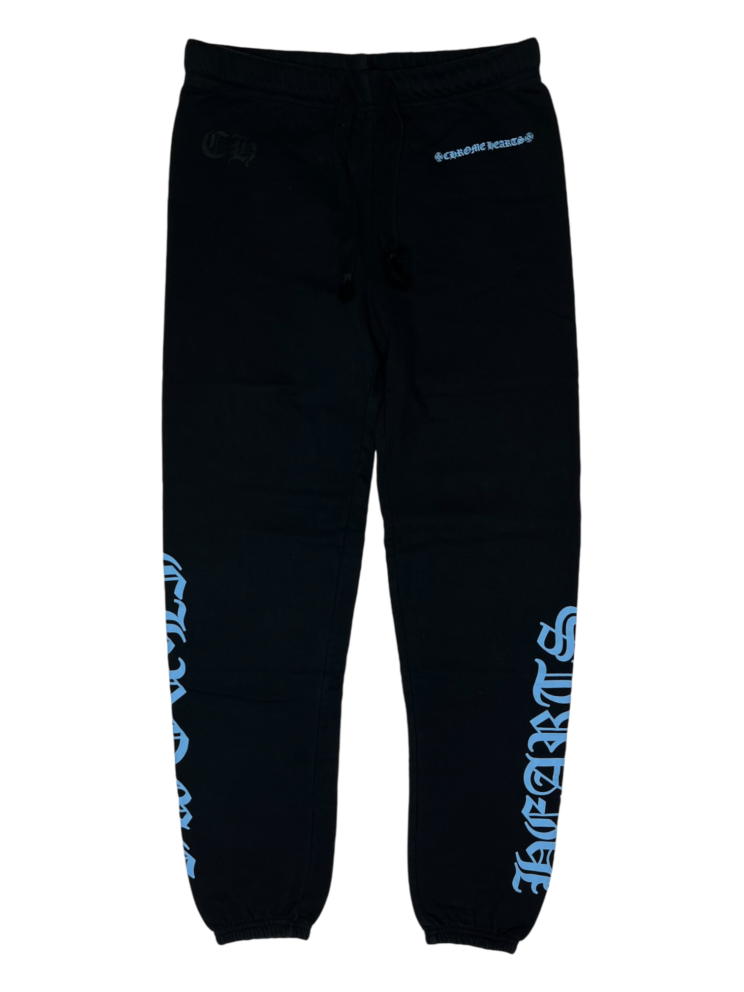 Chrome Hearts Black Blue Old English Sweatpants