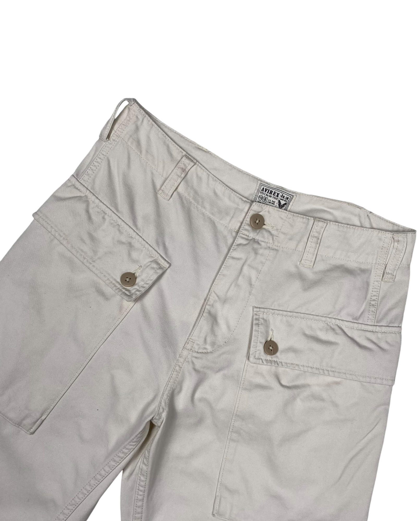 Avirex White Cargo Jorts