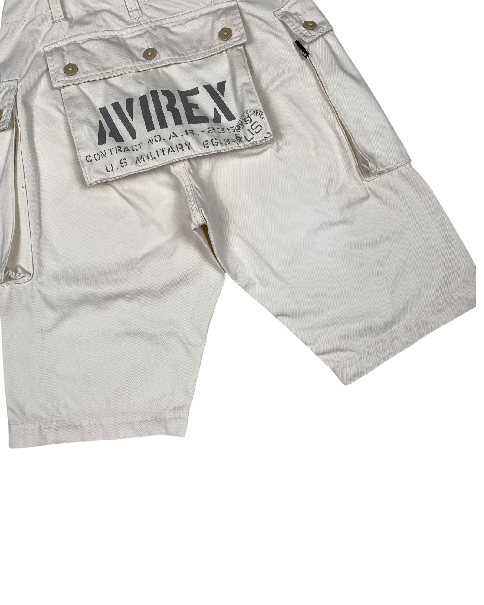 Avirex White Cargo Jorts