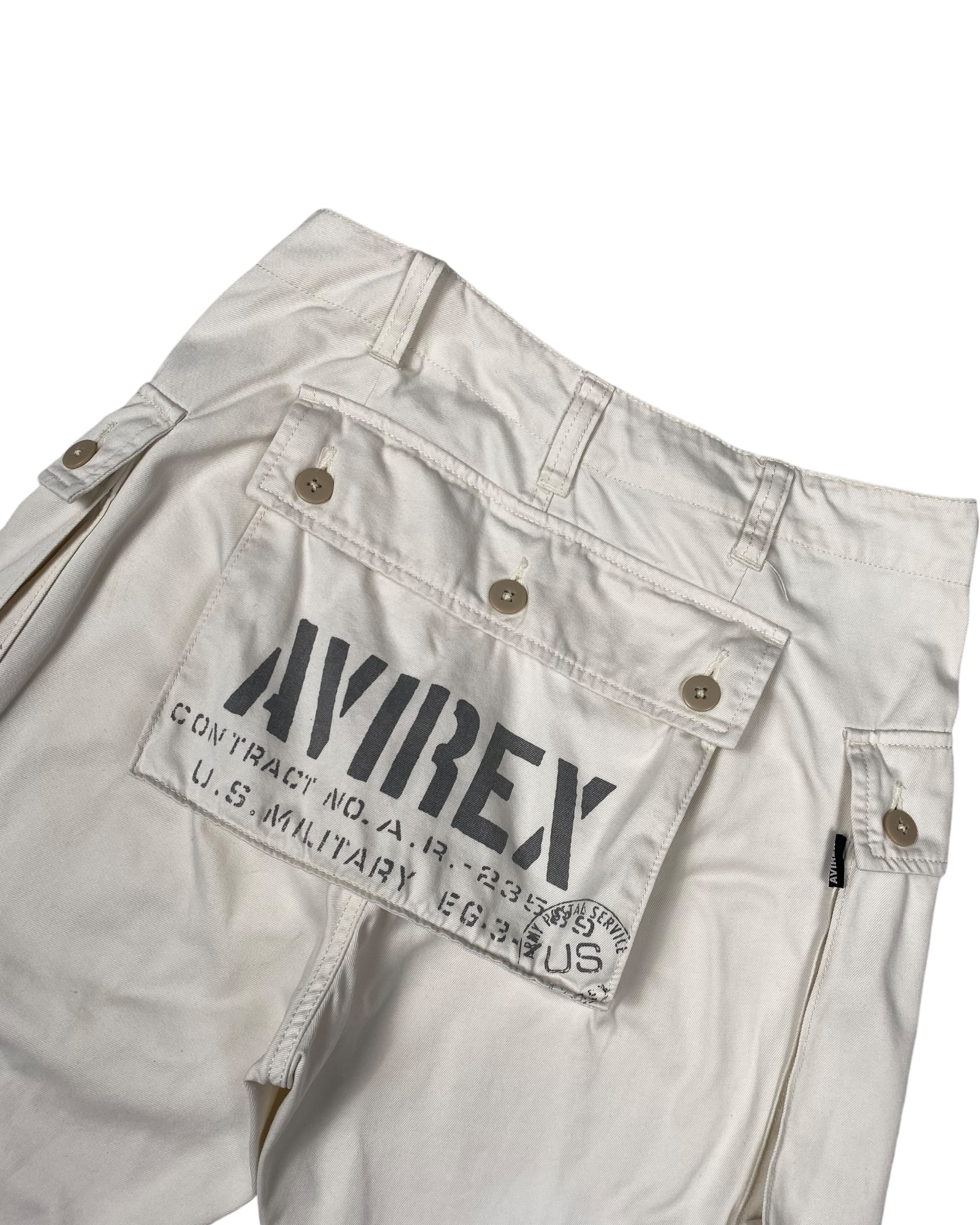 Avirex White Cargo Jorts