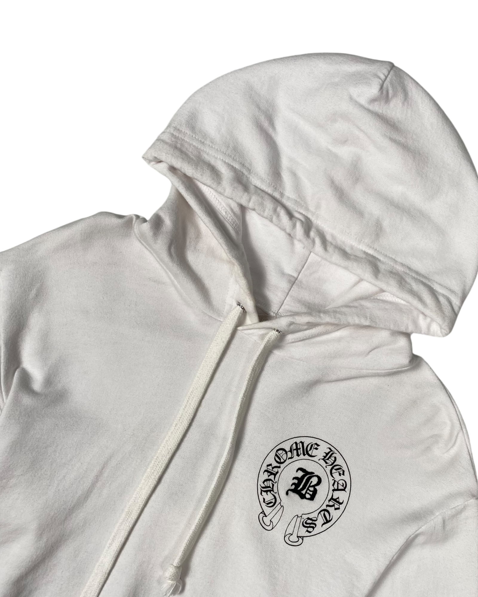 Chrome Hearts Bella Hadid White Cropped Hoodie