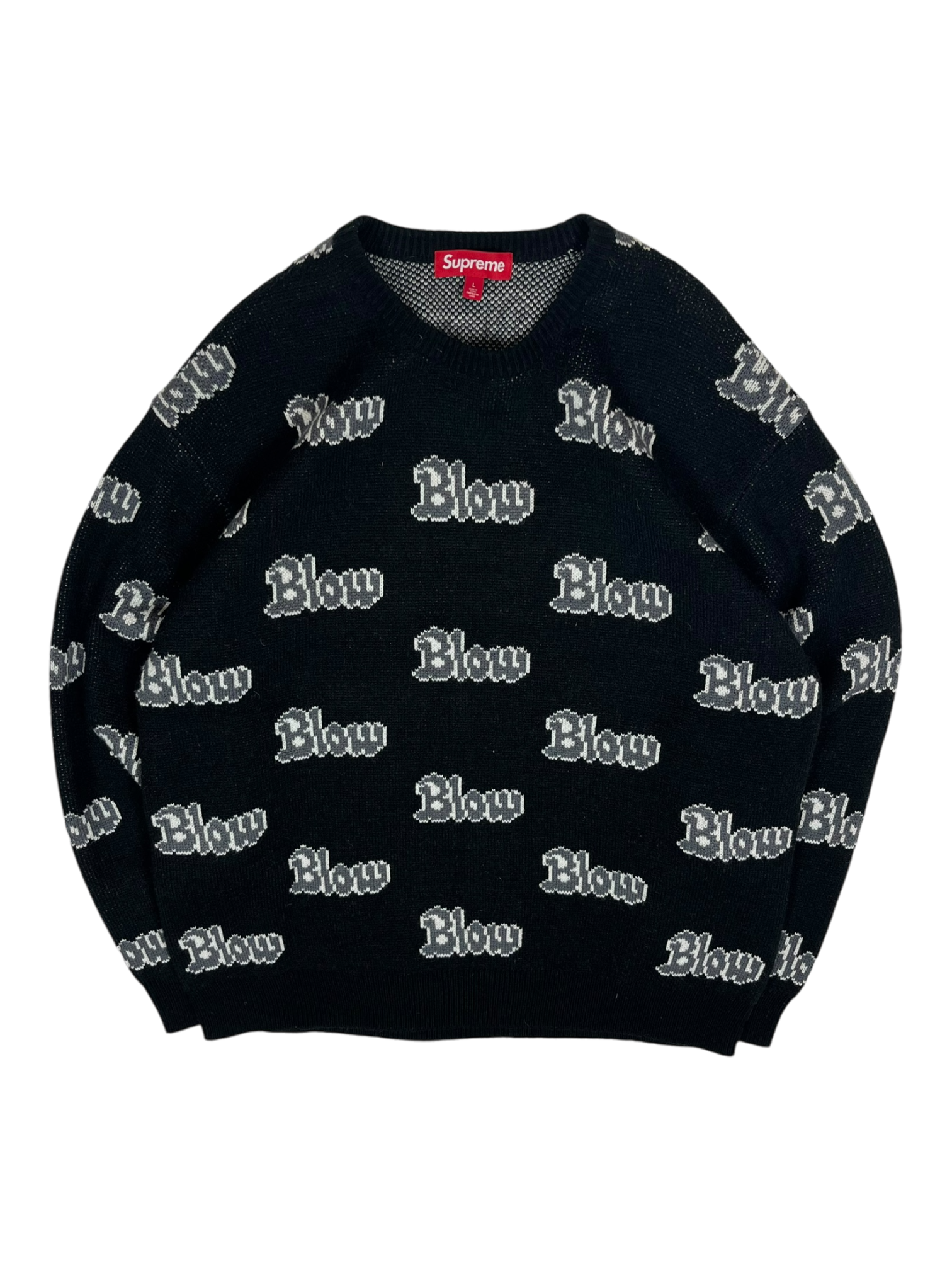 2023 Supreme Blow Knit Black Crewneck