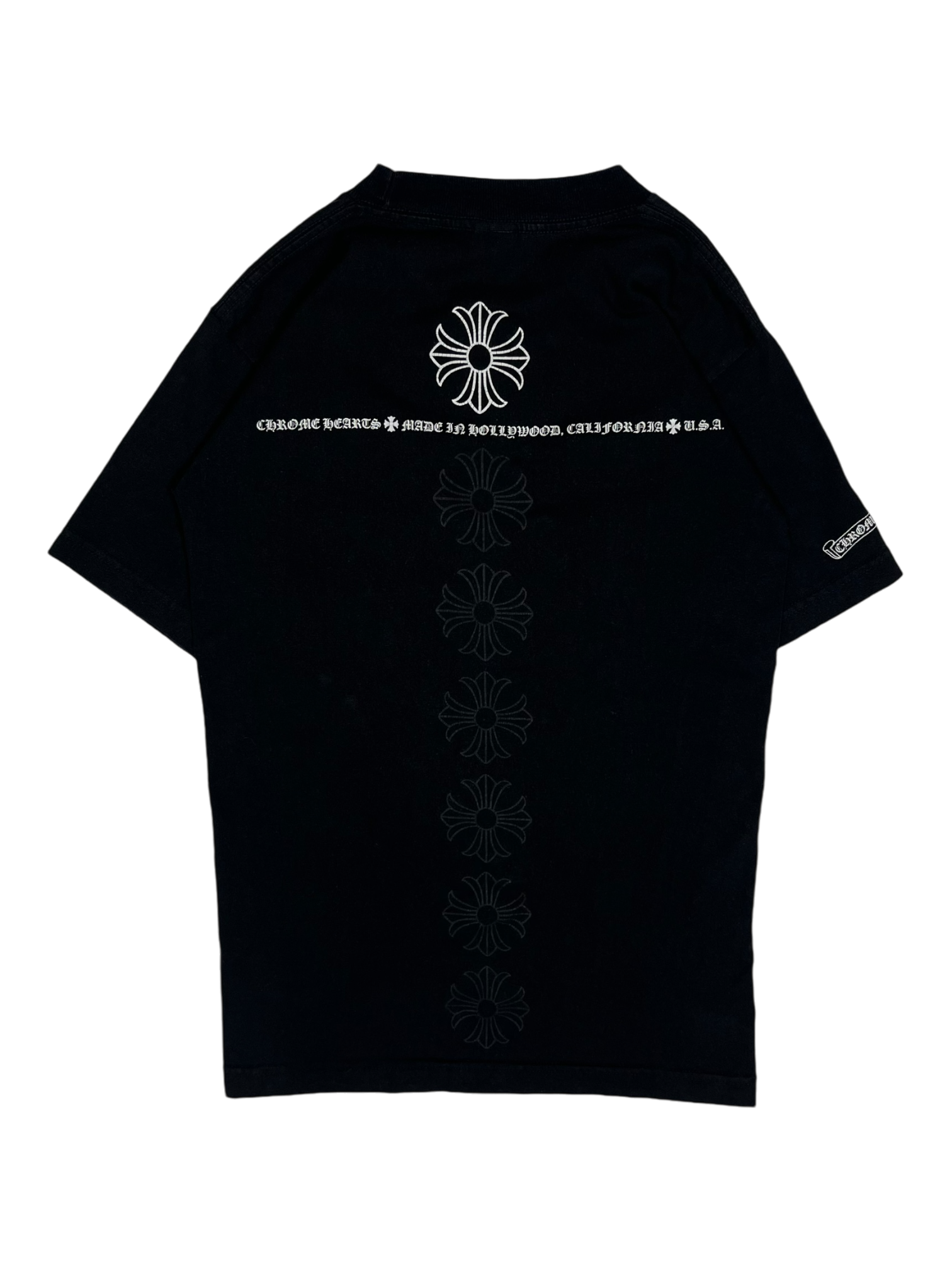 Chrome Hearts Black Hollywood Horseshoe Logo Tee