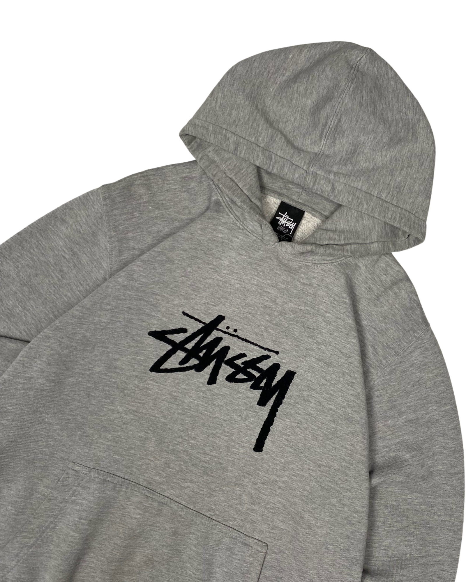 Stussy Grey Logo Hoodie