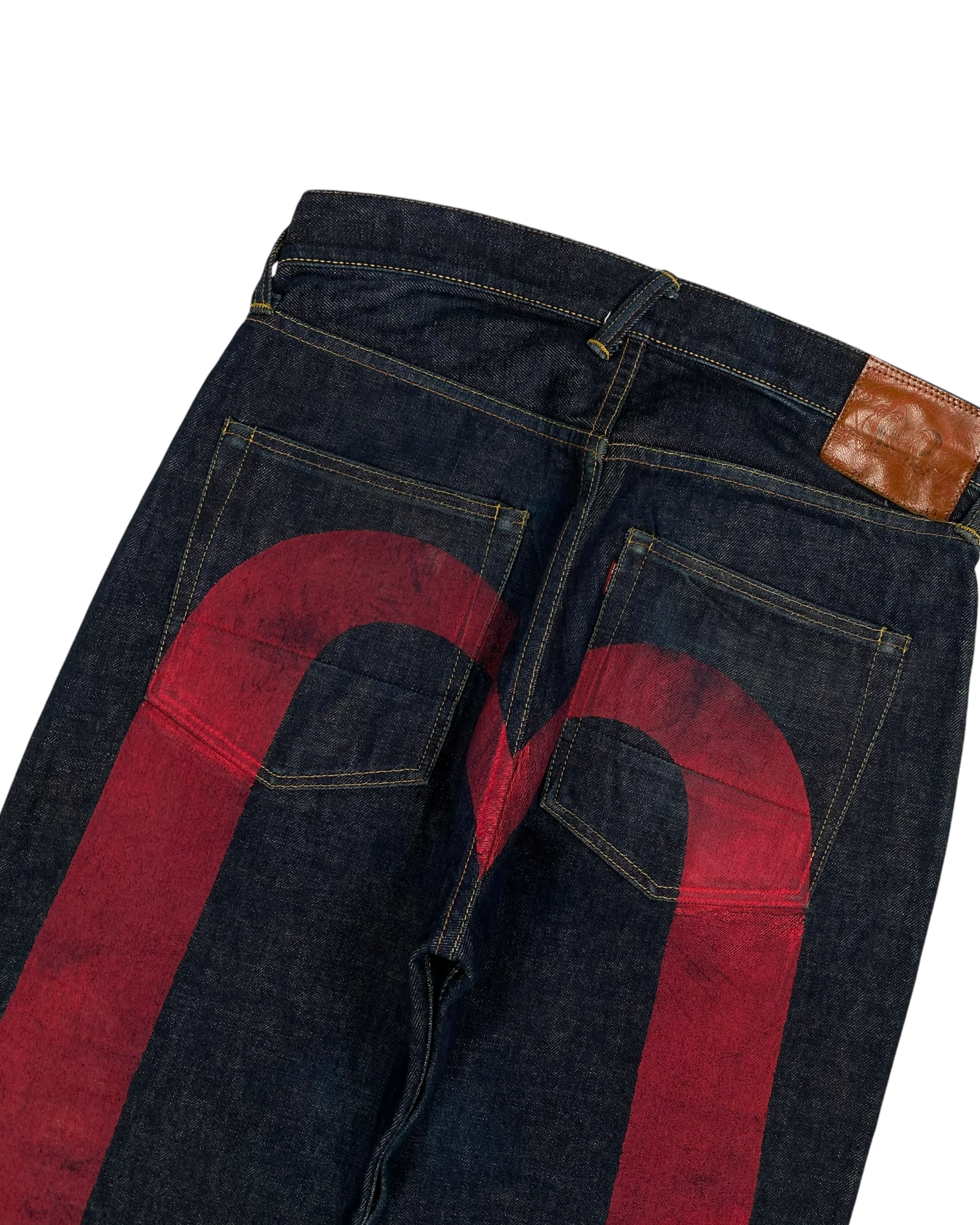 Evisu Diacock Navy Red Jeans