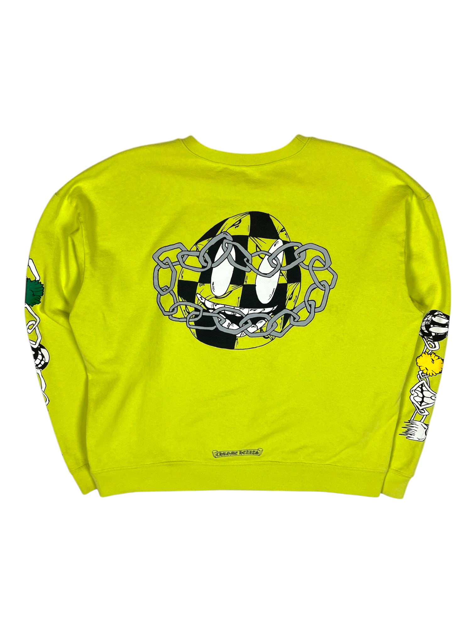 Chrome Hearts Matty Boy Lime Green Link Crewneck