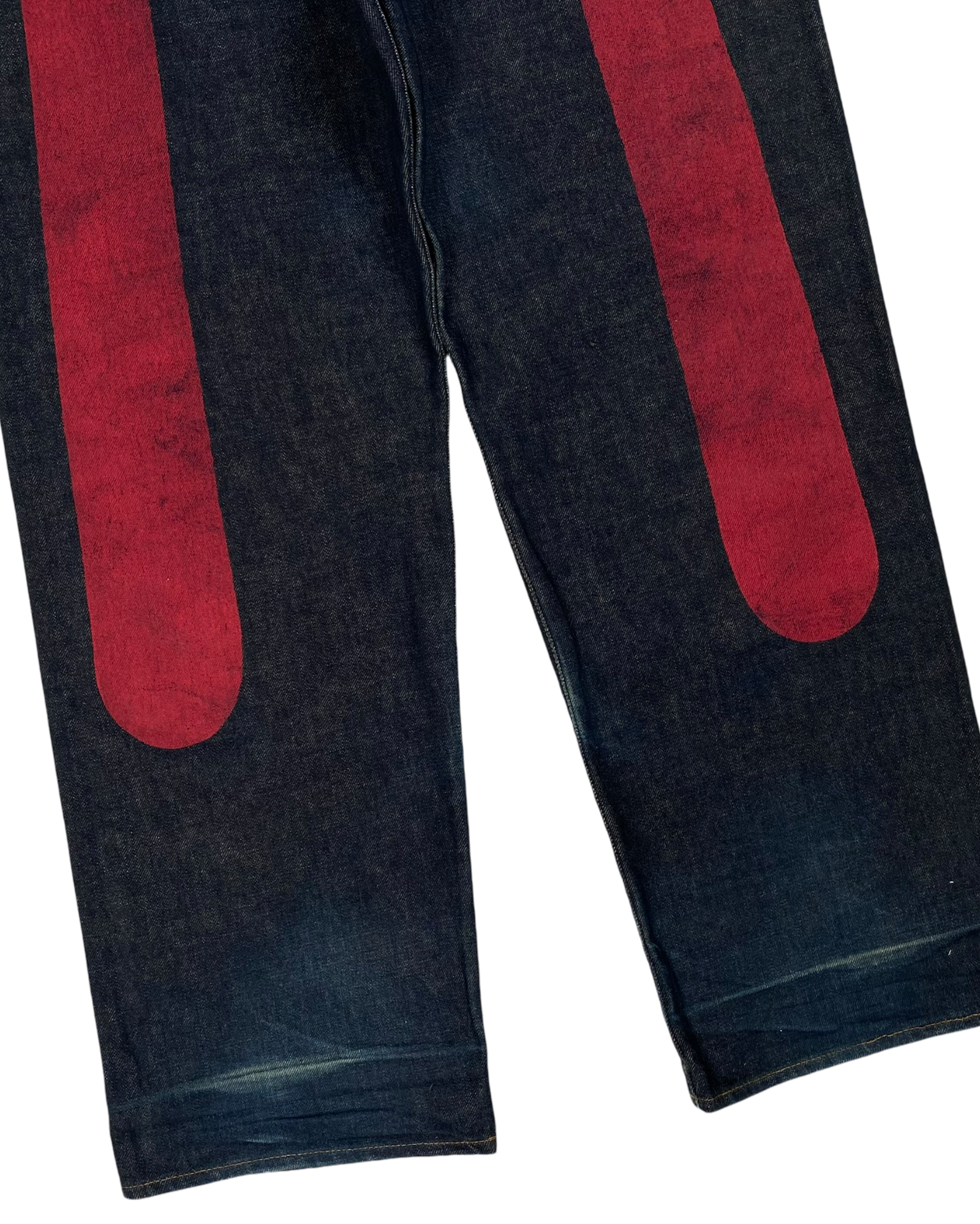 Evisu Diacock Navy Red Jeans