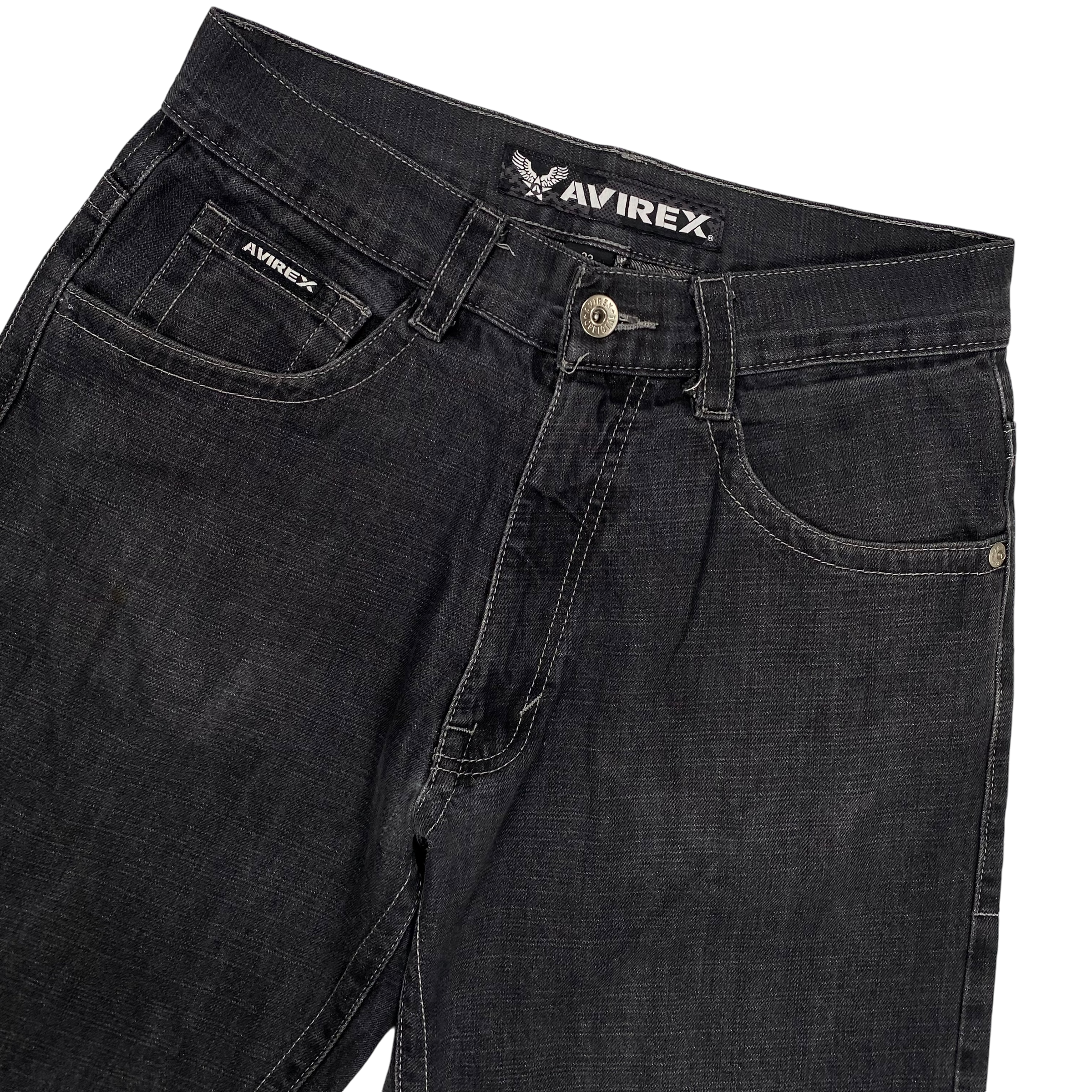 Avirex Black Jeans Jorts