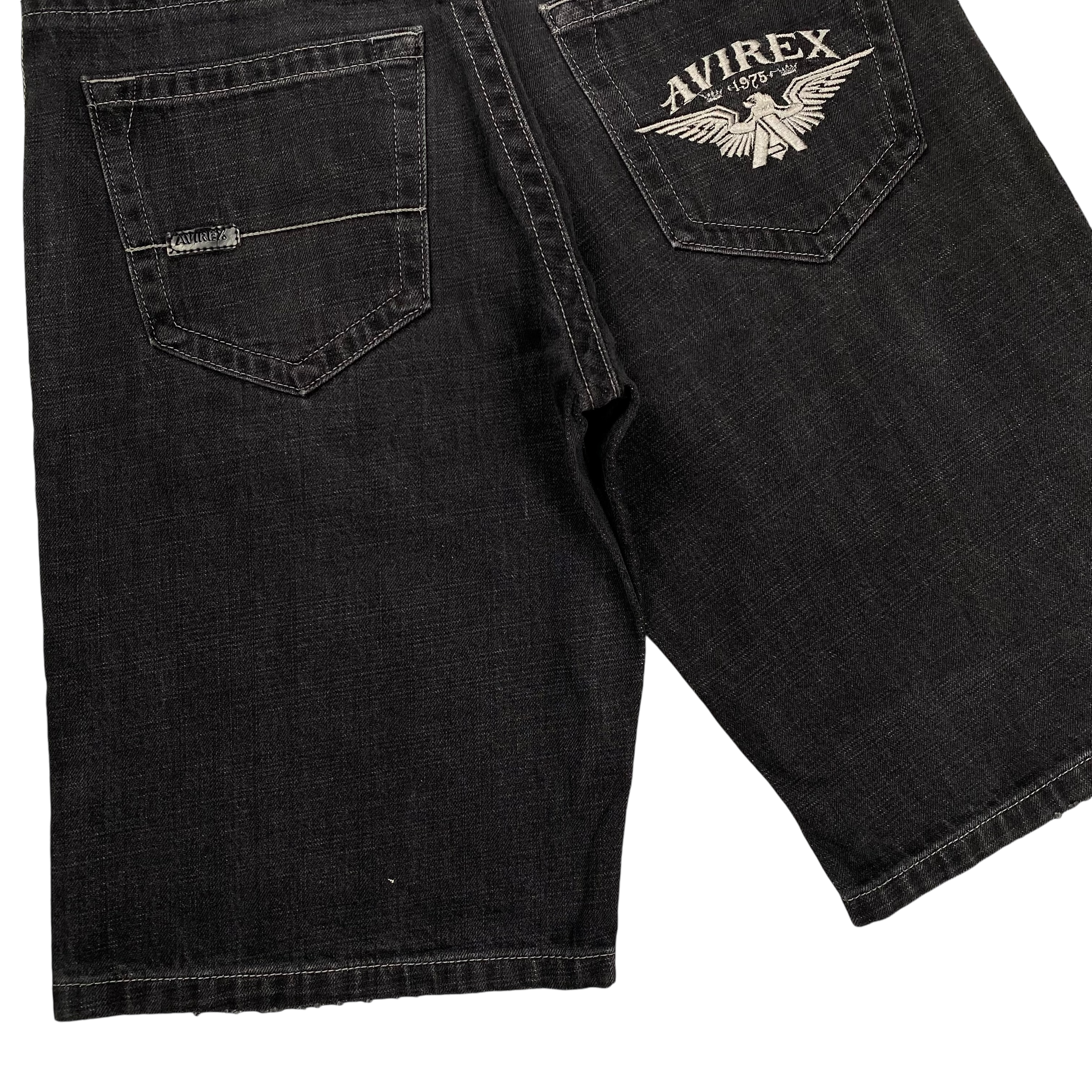 Avirex Black Jeans Jorts