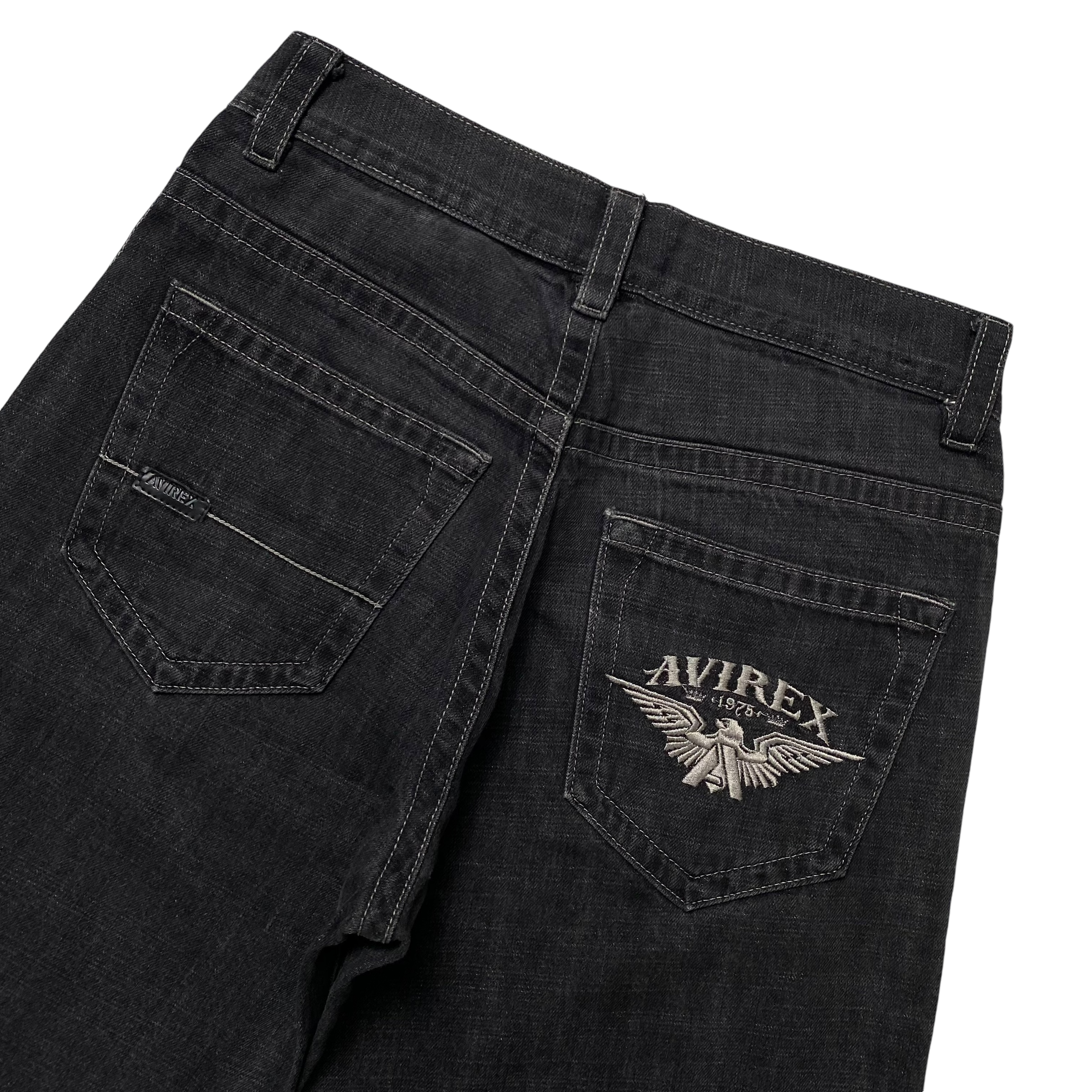 Avirex Black Jeans Jorts