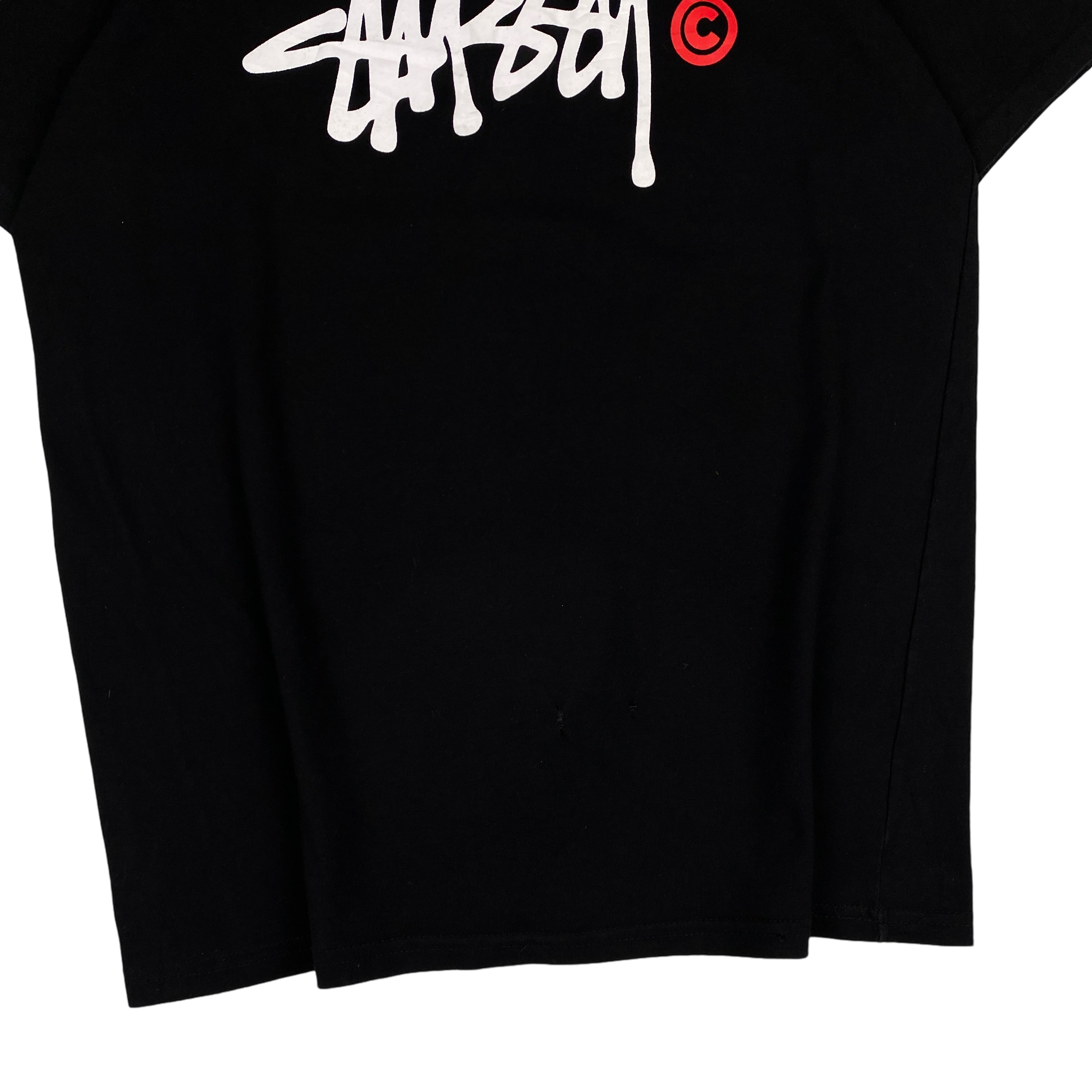 Stussy Black Red Copyright Logo Tee