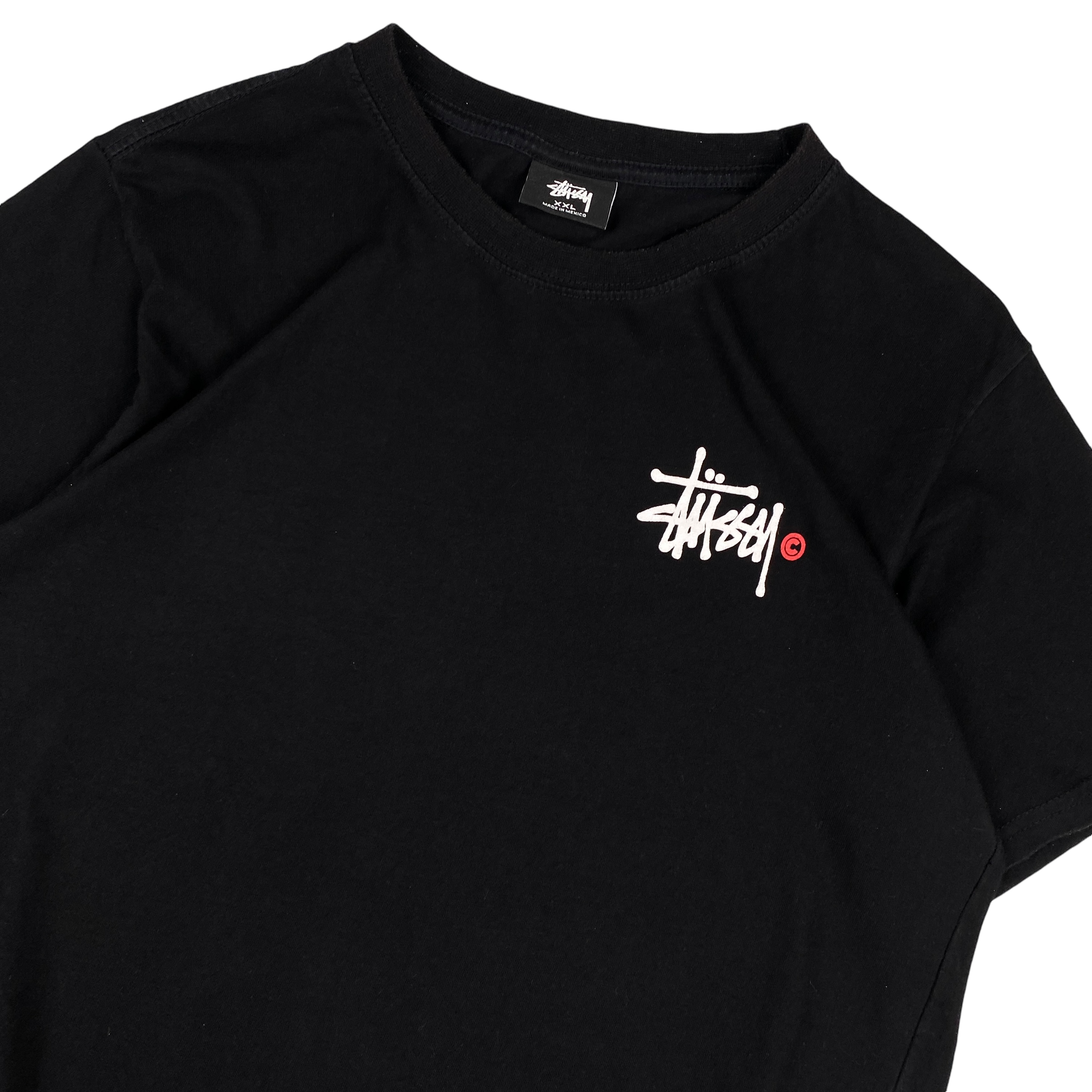 Stussy Black Red Copyright Logo Tee