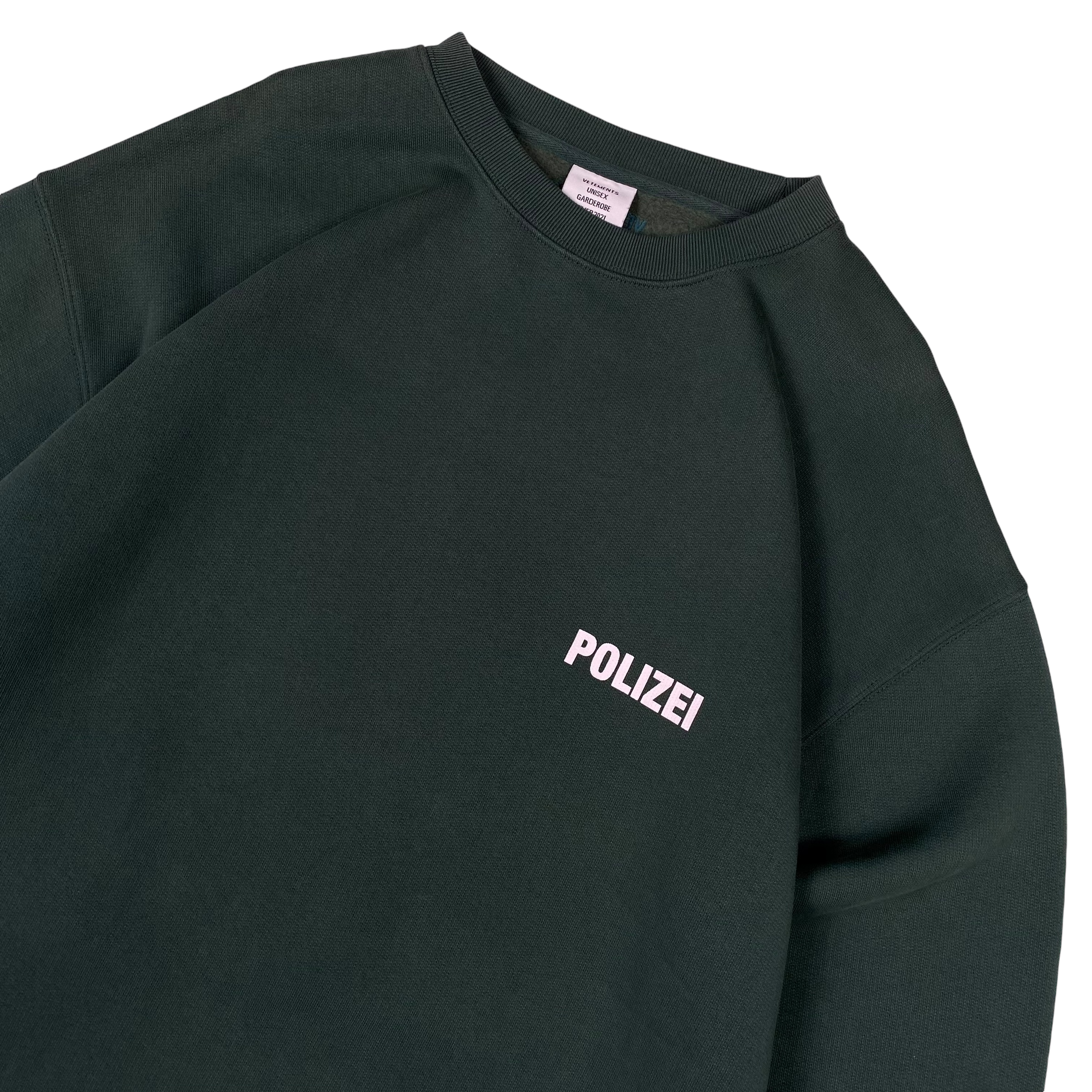 Vetements Green Polizei Crewneck