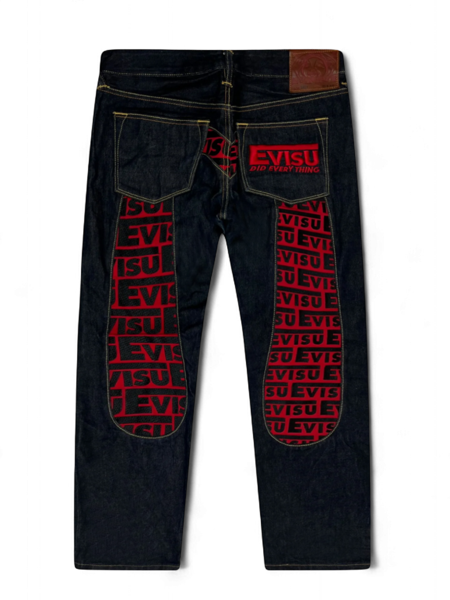 Evisu Diacock Red Navy Jeans
