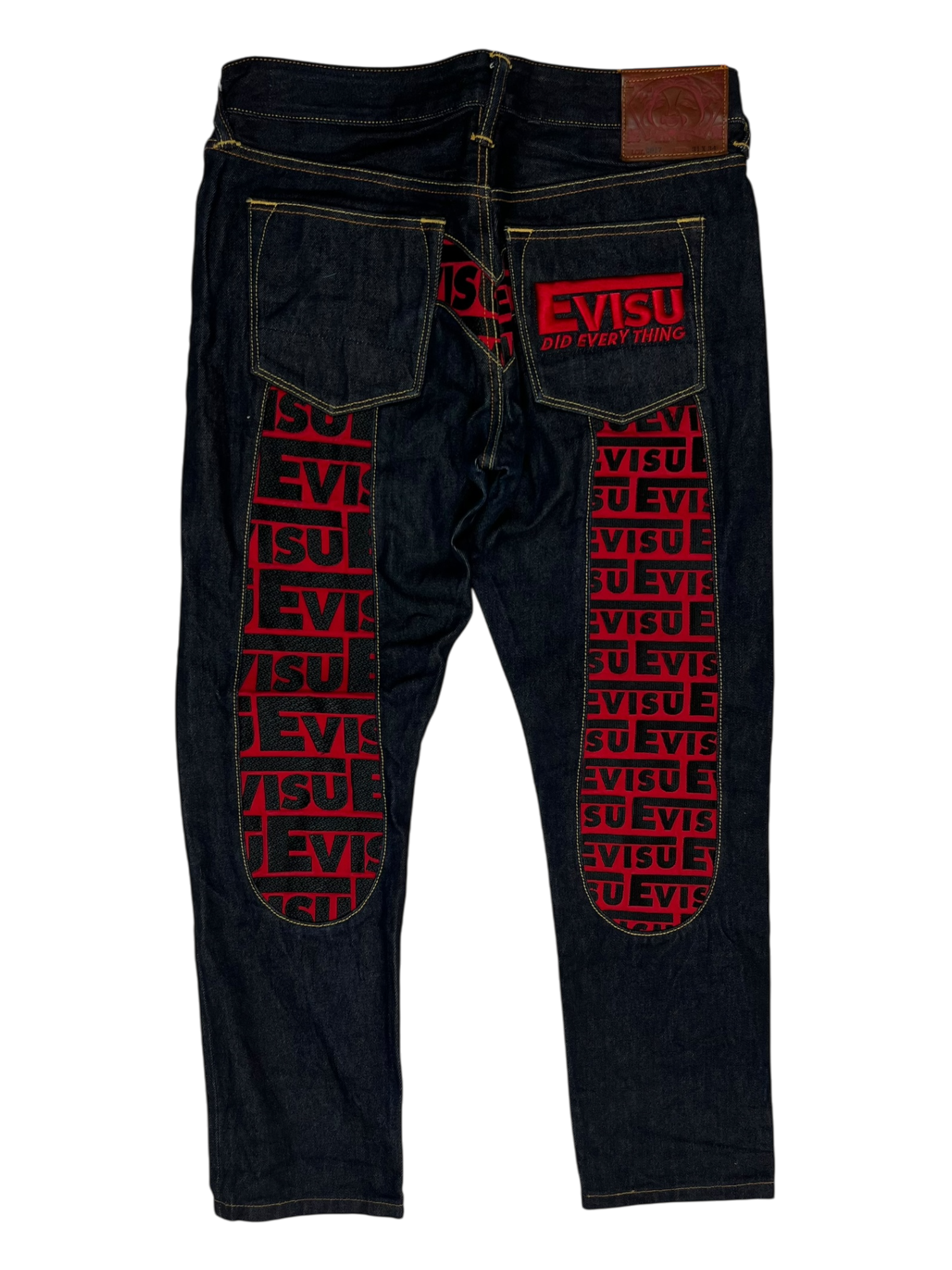 Evisu Diacock Red Navy Jeans