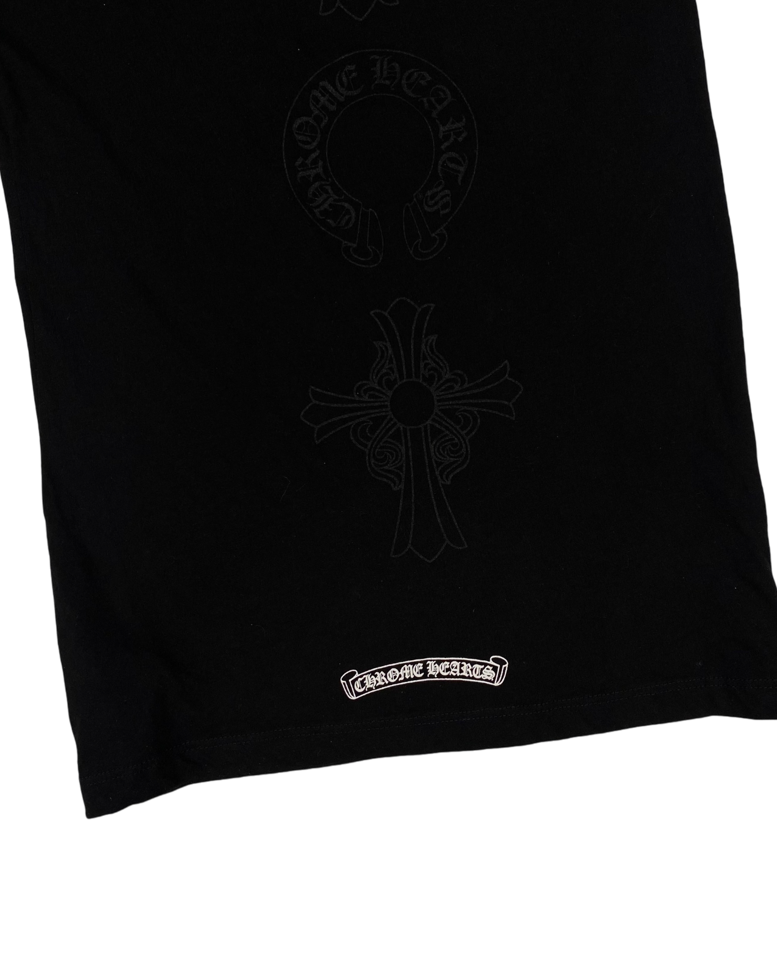 Chrome Hearts Wmns Black Tonal Logo Tee