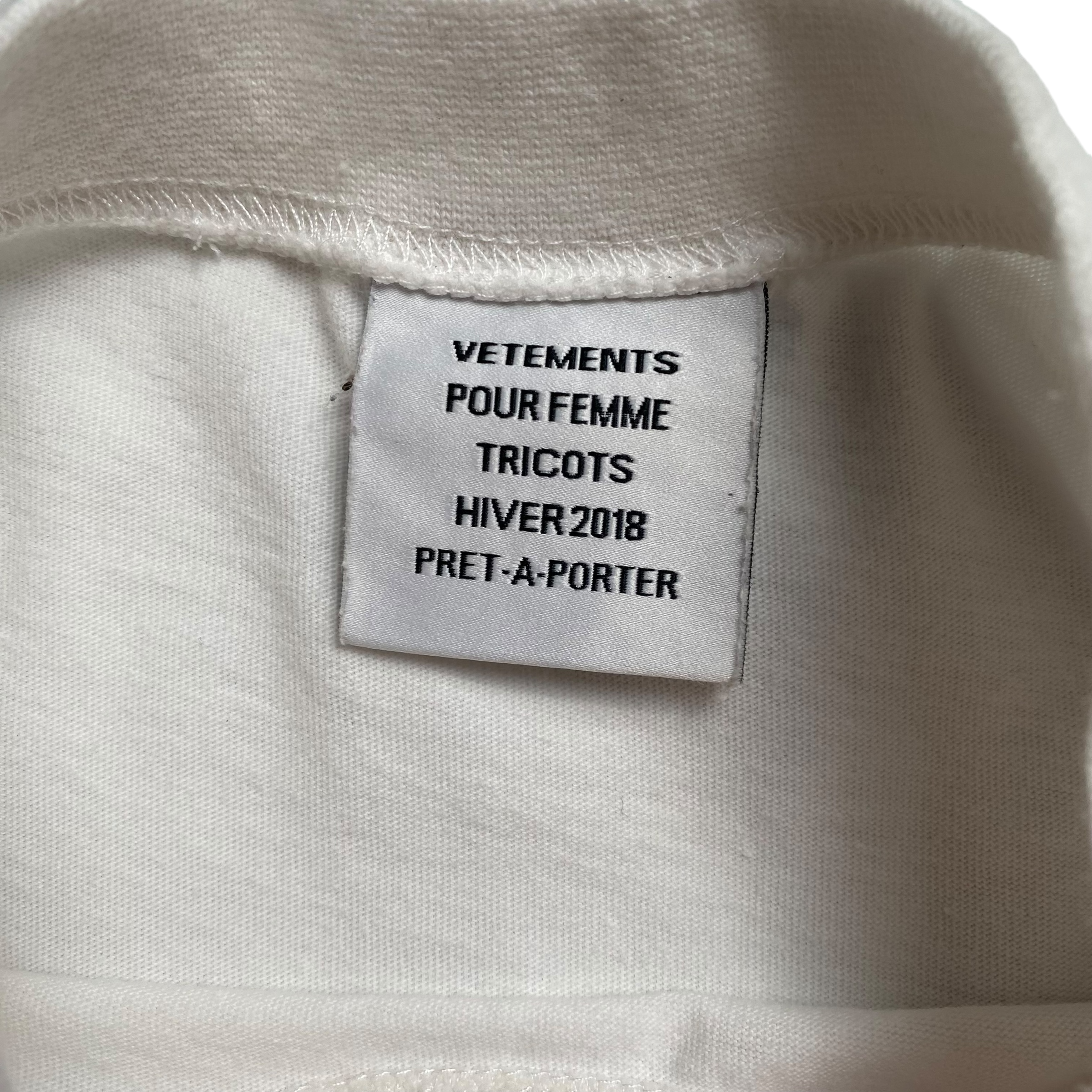 Vetements White Staff Tee