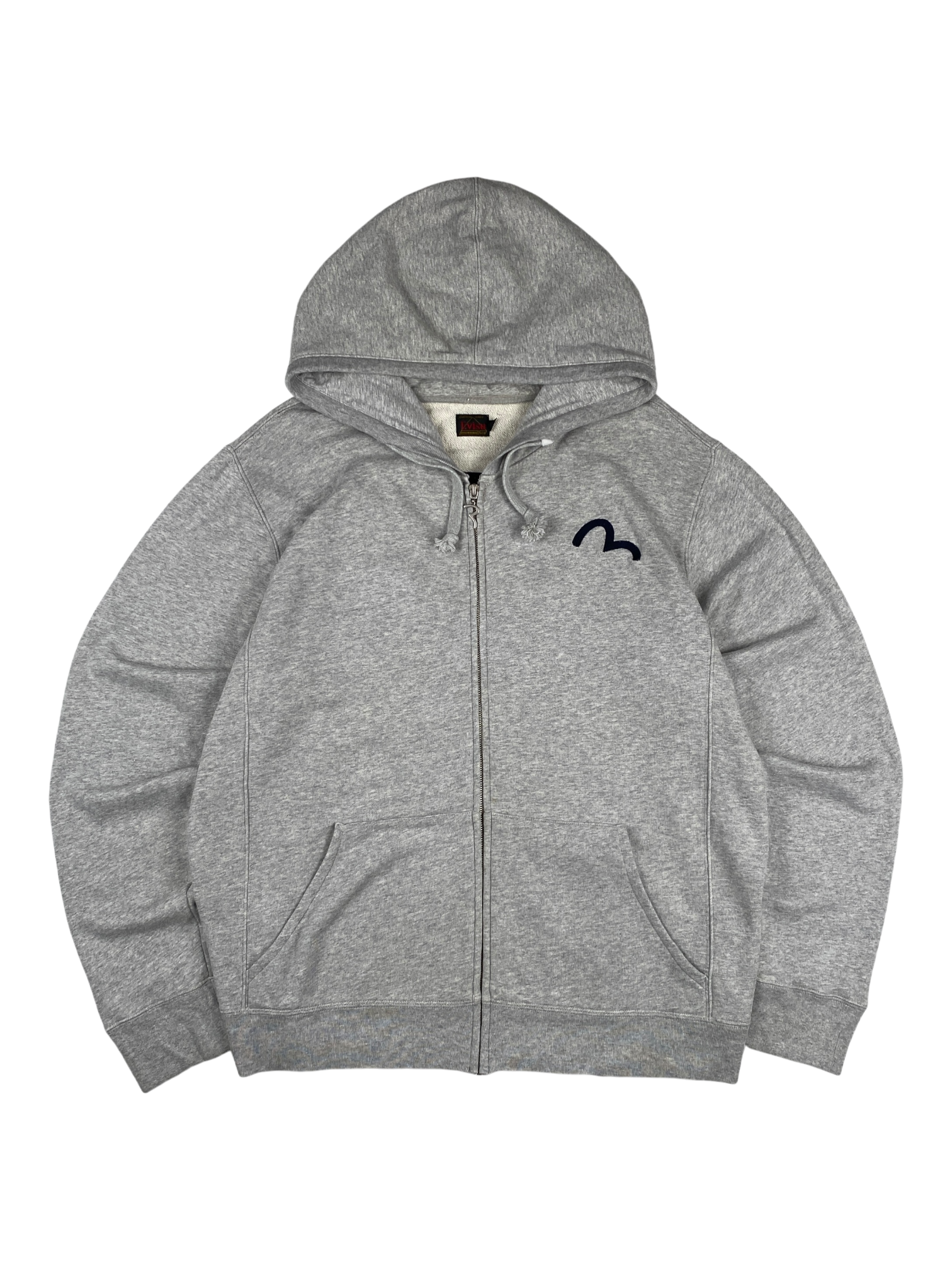 Evisu Grey Zip Up Hoodie