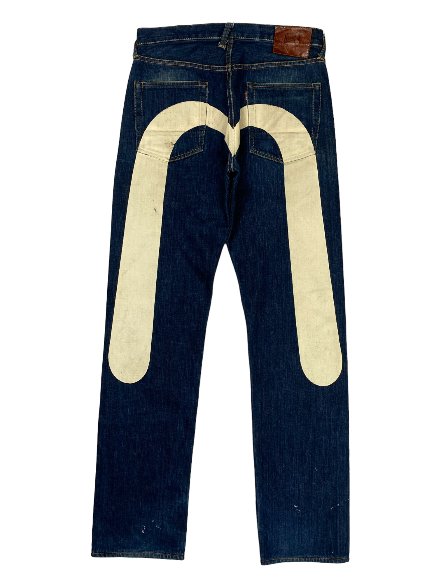 Evisu Diacock Navy White Jeans