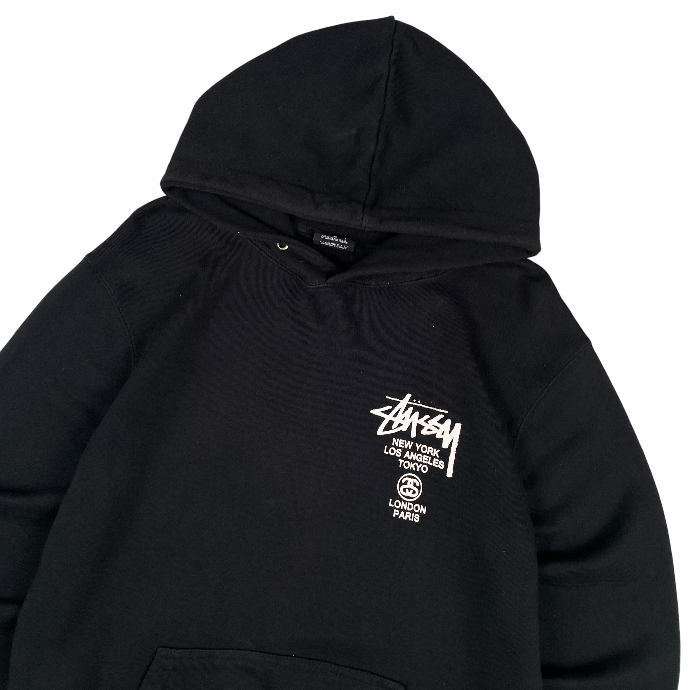 Stussy Black International Logo Hoodie