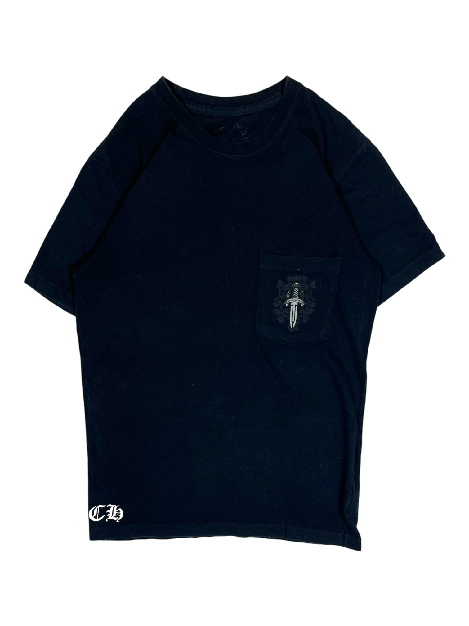 Chrome Hearts Black Tonal Dagger Logo Tee