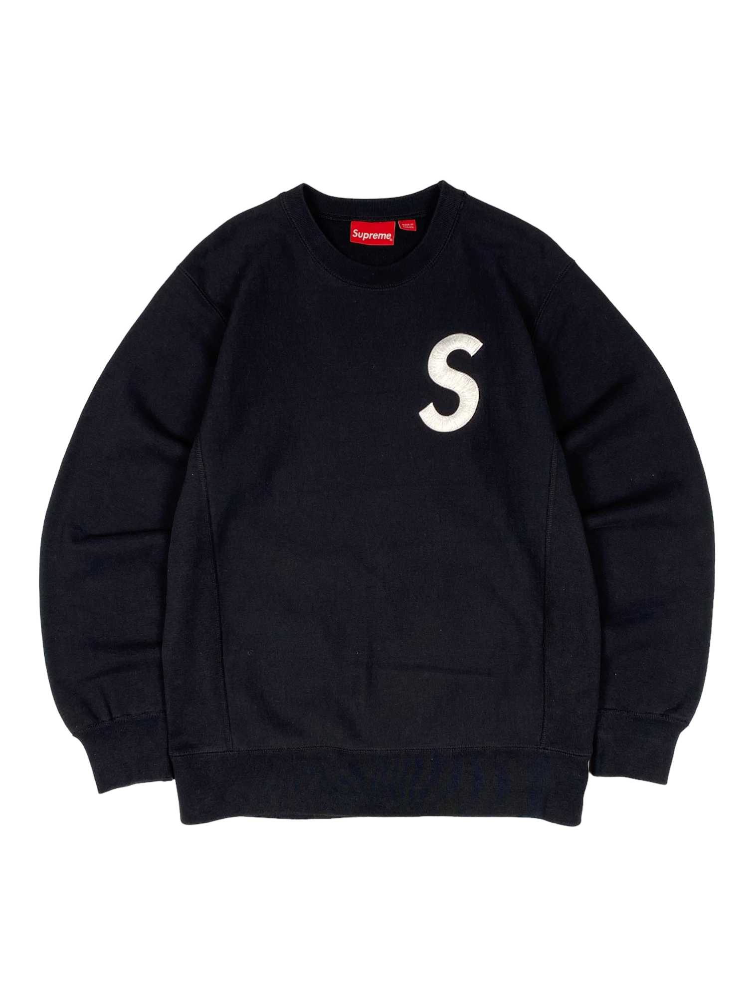 Supreme Black S Logo Crewneck