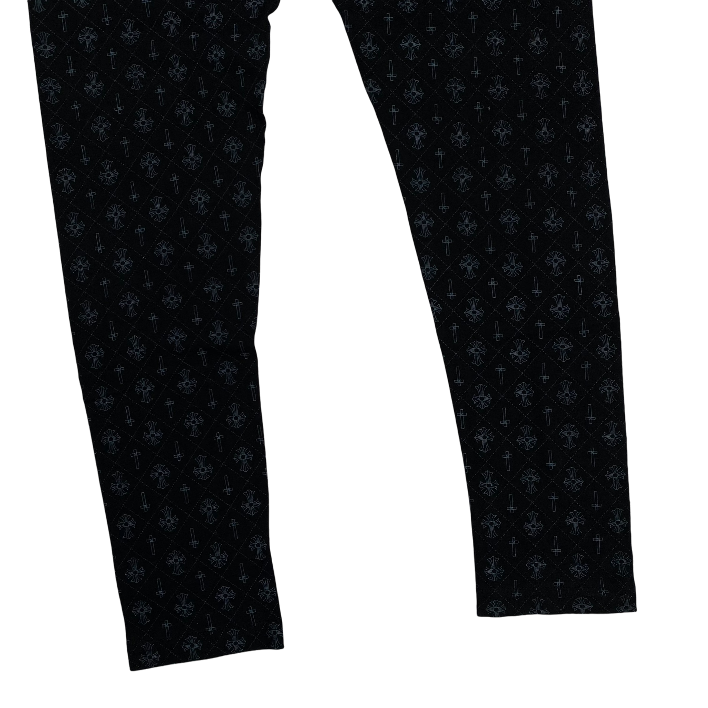 Chrome Hearts Black Multi Logo Leggings